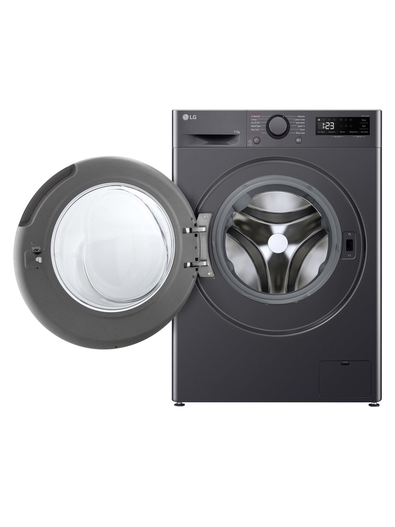  image of lg-f4y511gbln1-11kg-1400-washing-machine-black-steel