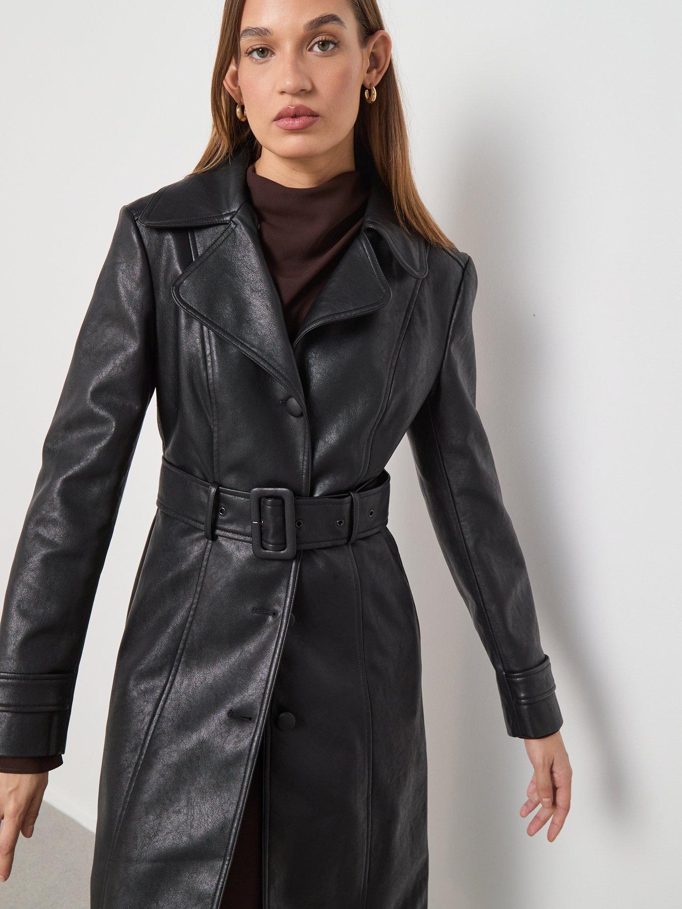 Image 4 of 6 of Mango Coat Fernanda - Black