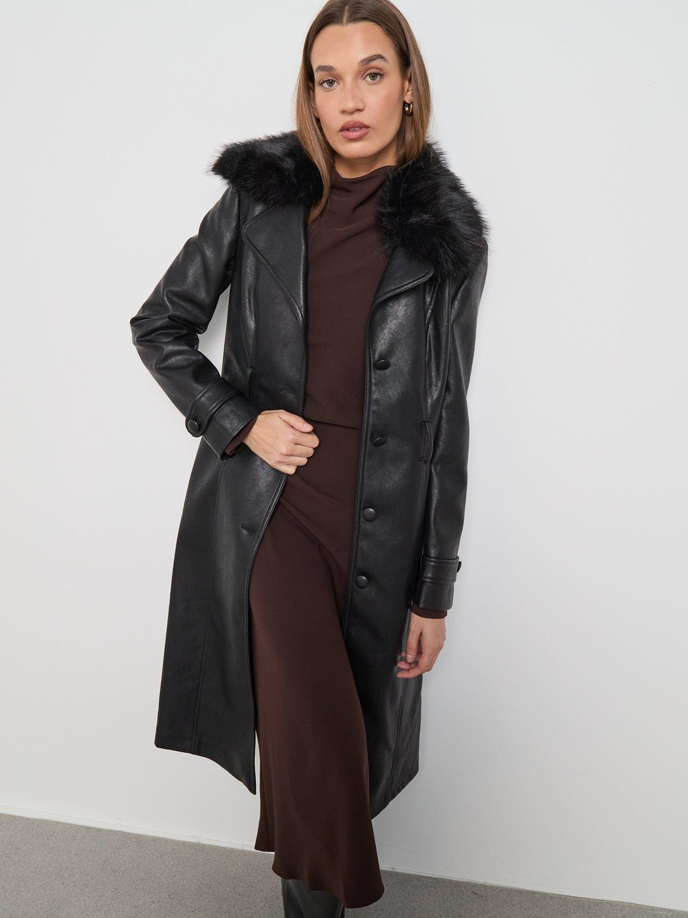 Image 6 of 6 of Mango Coat Fernanda - Black