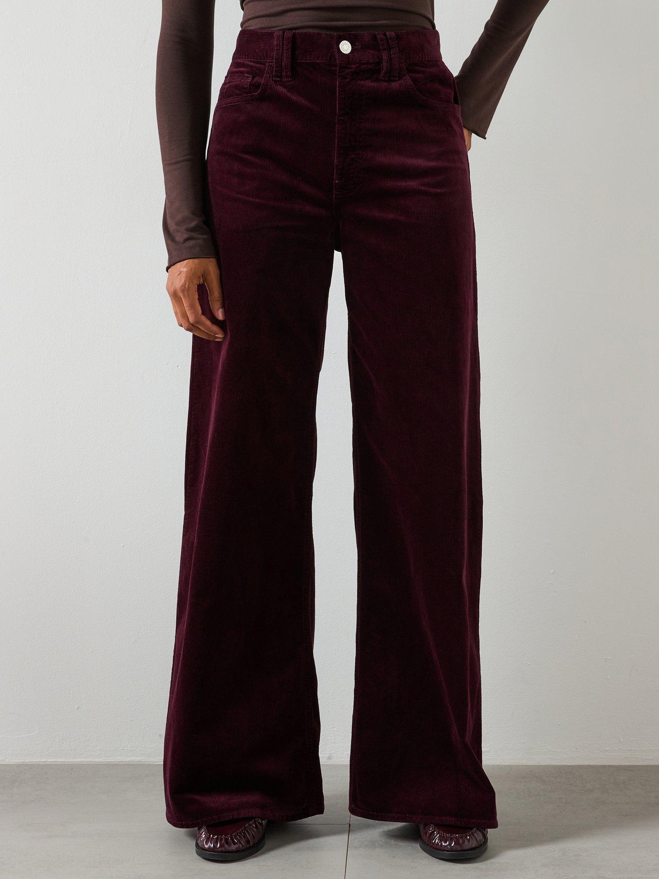 front image of mango-wide-leg-corduroy-jeans