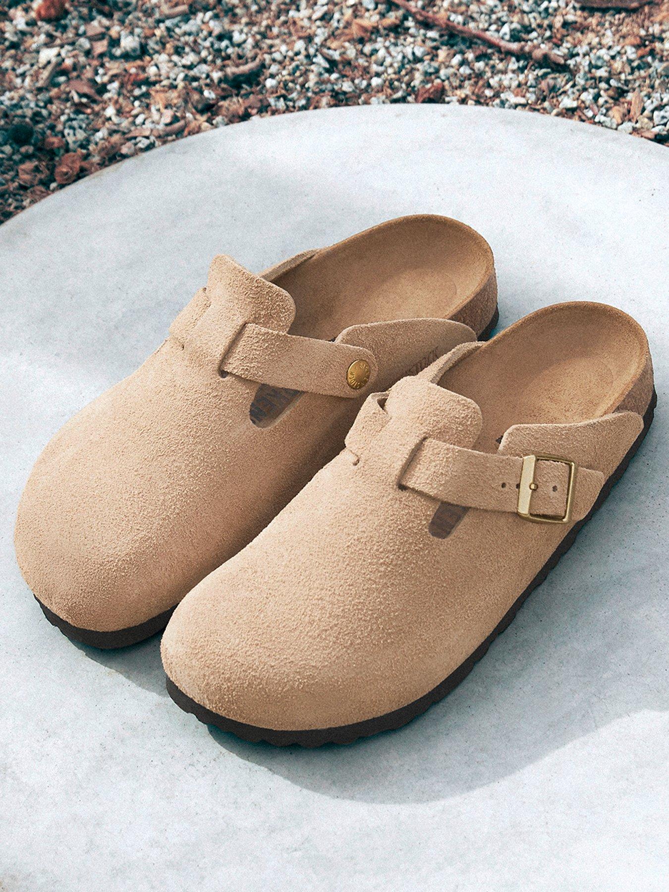 Image 1 of 3 of Birkenstock Boston Suede Clog - Sandcastle Beige