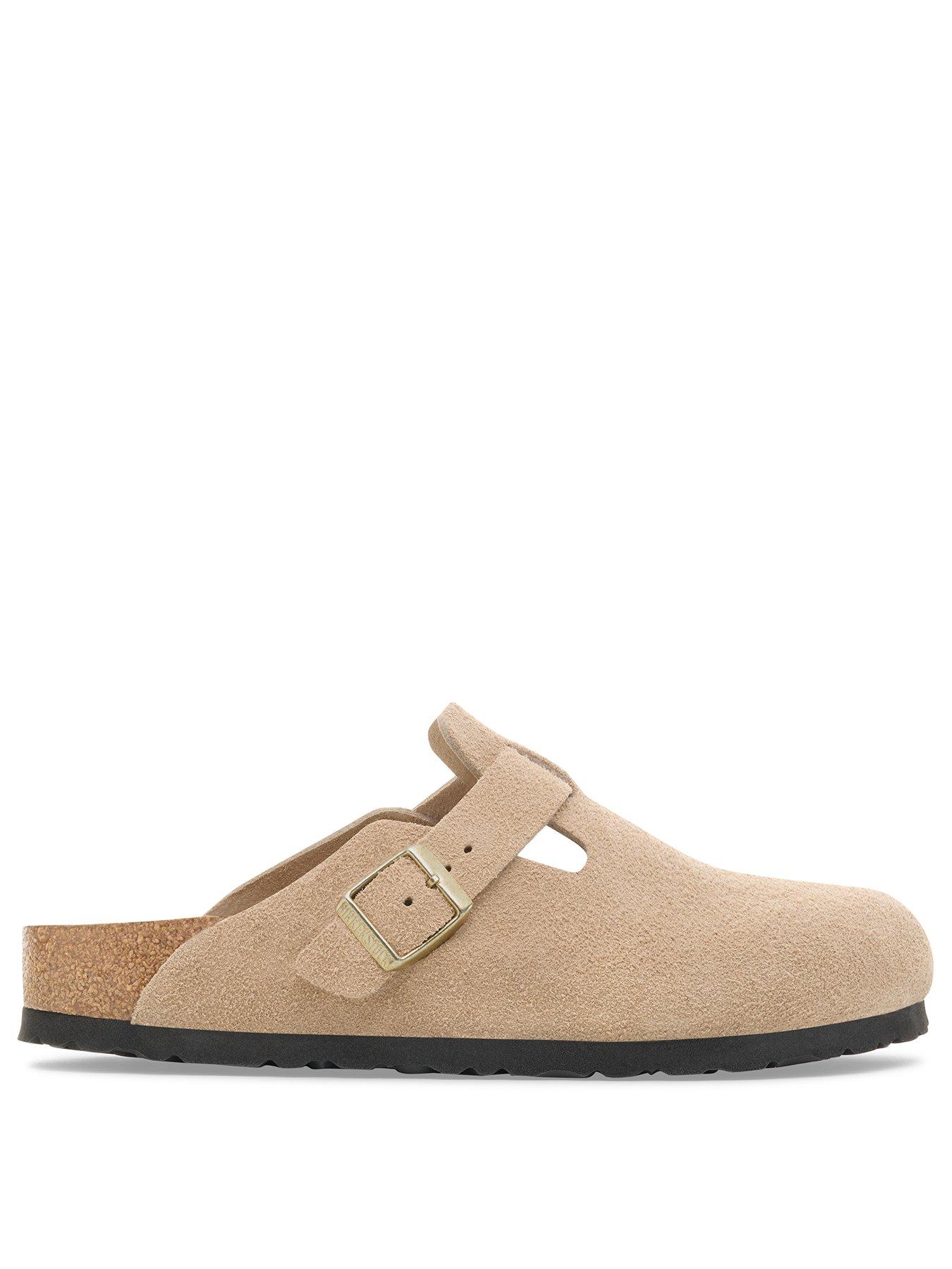 Image 2 of 3 of Birkenstock Boston Suede Clog - Sandcastle Beige