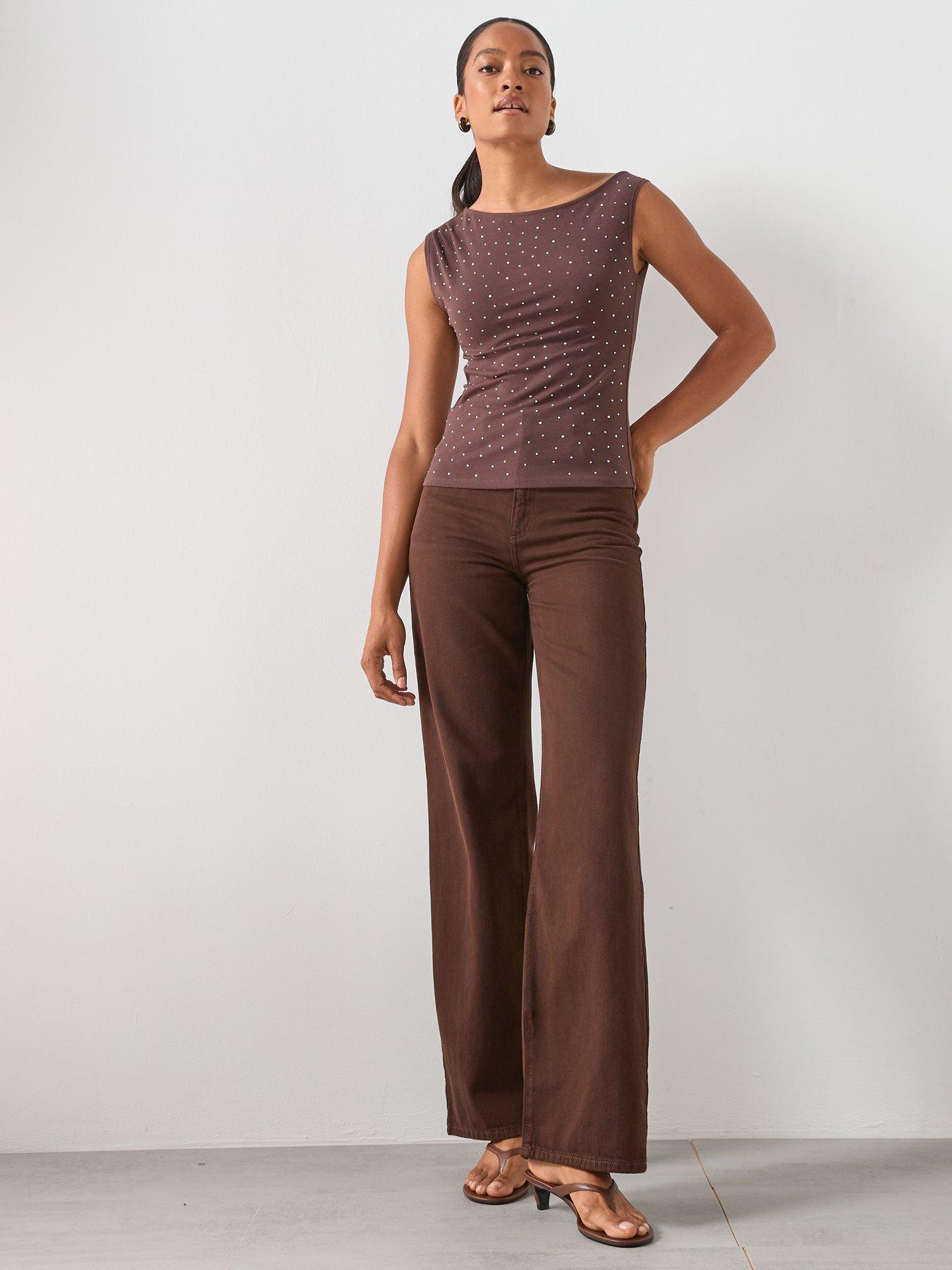  image of mango-asymmetrical-top-with-rhinestones