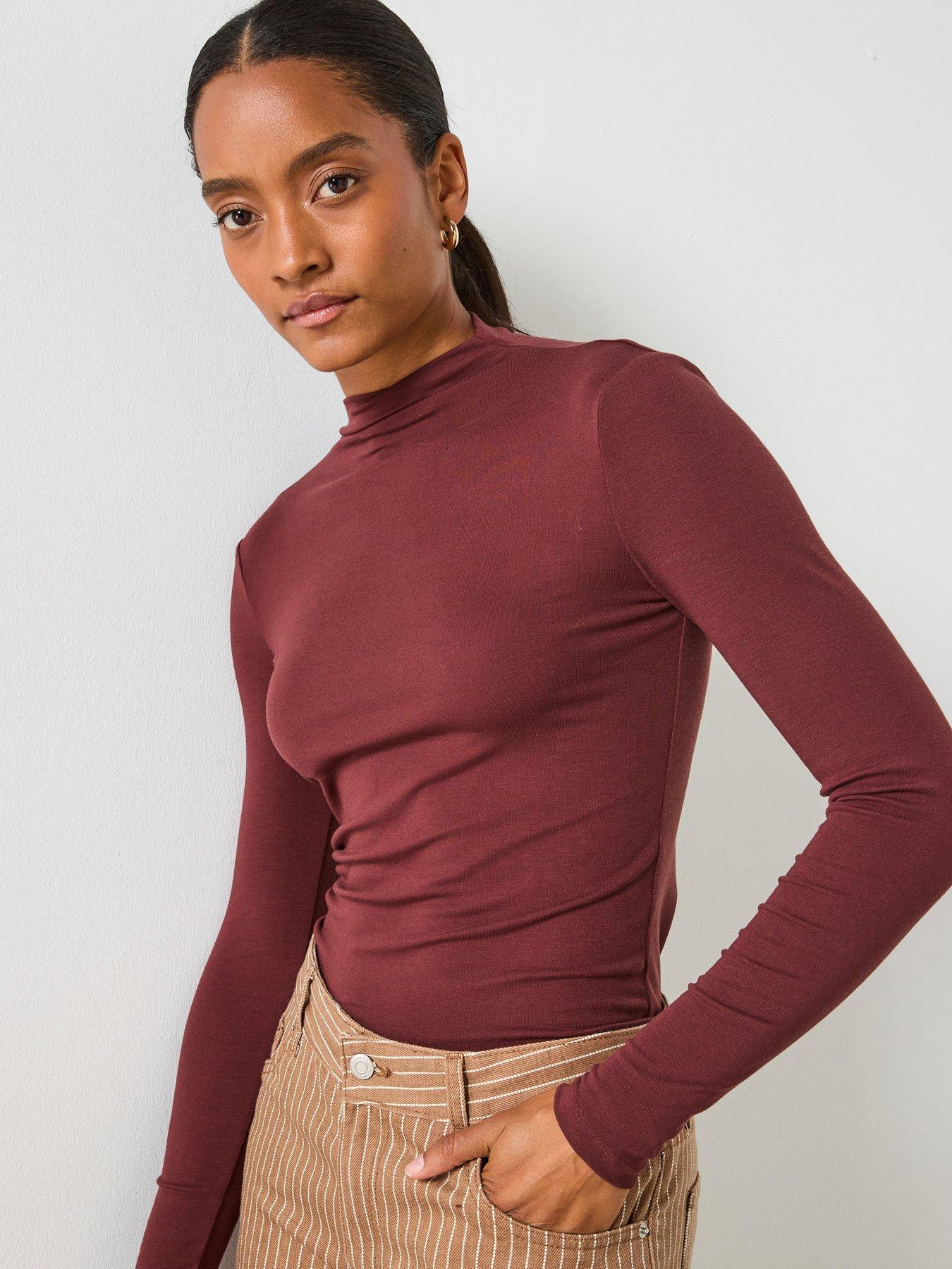 front image of mango-turtleneck-t-shirt