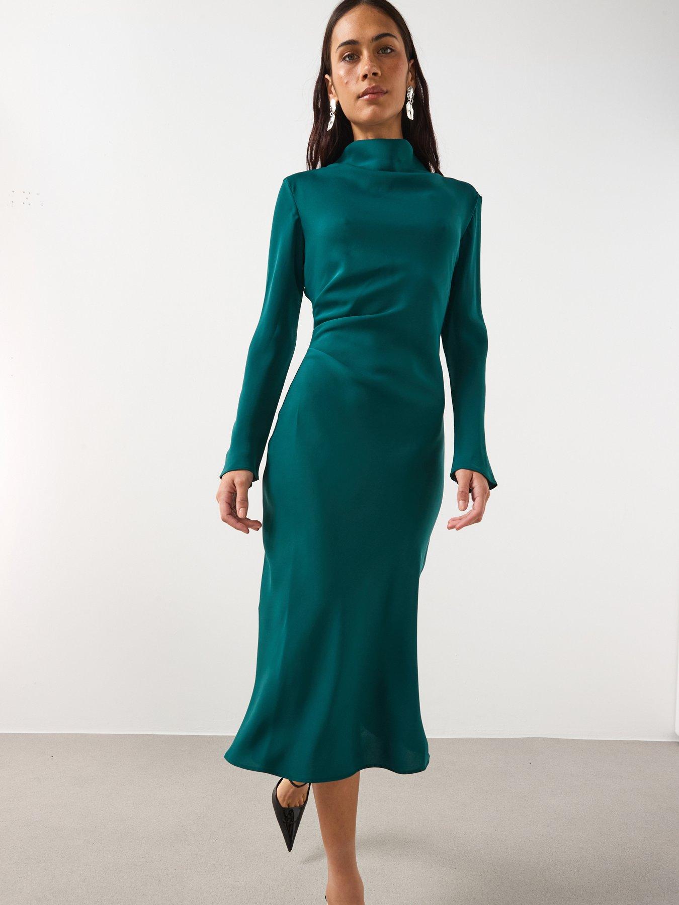  image of mango-satin-midi-dress