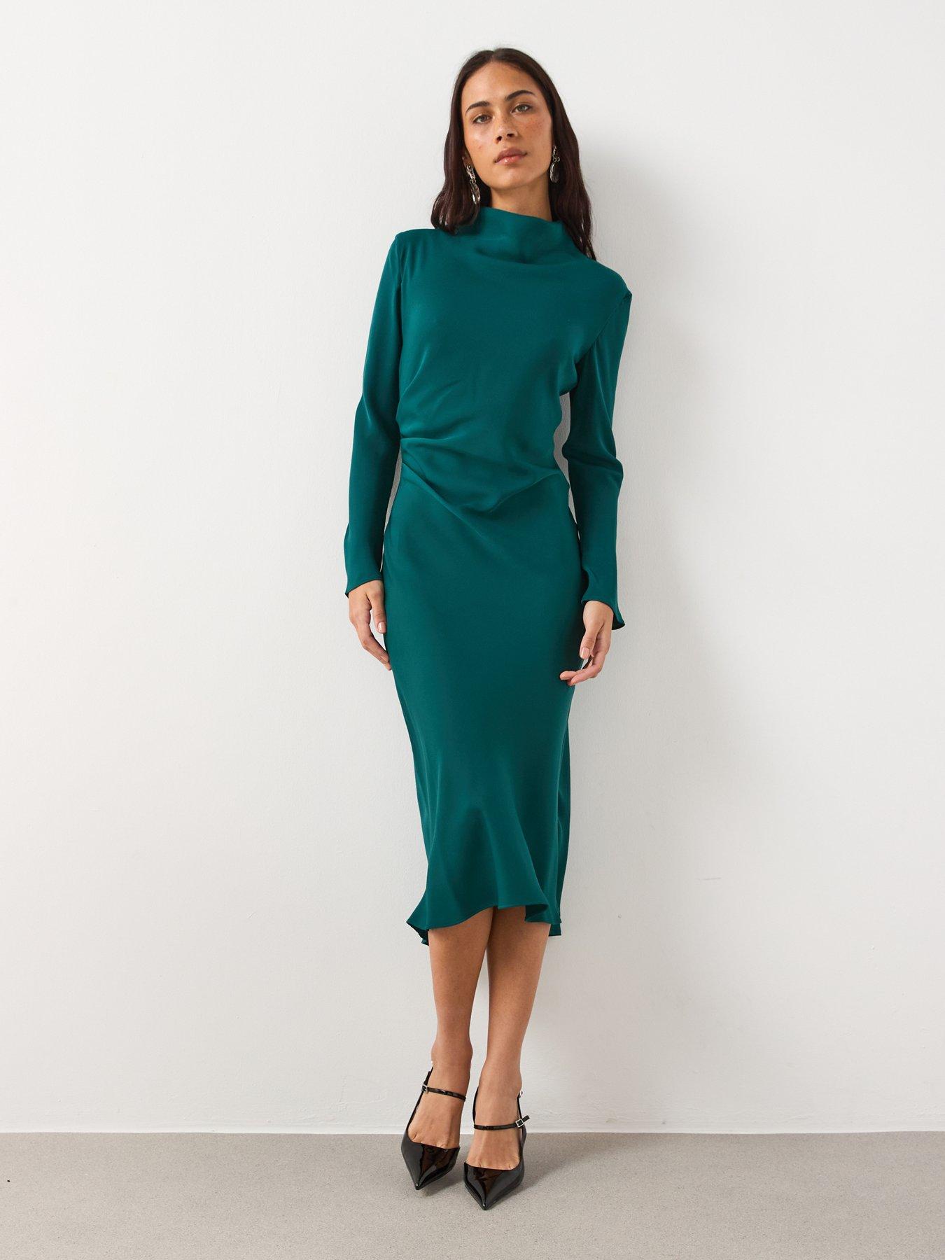  image of mango-satin-midi-dress
