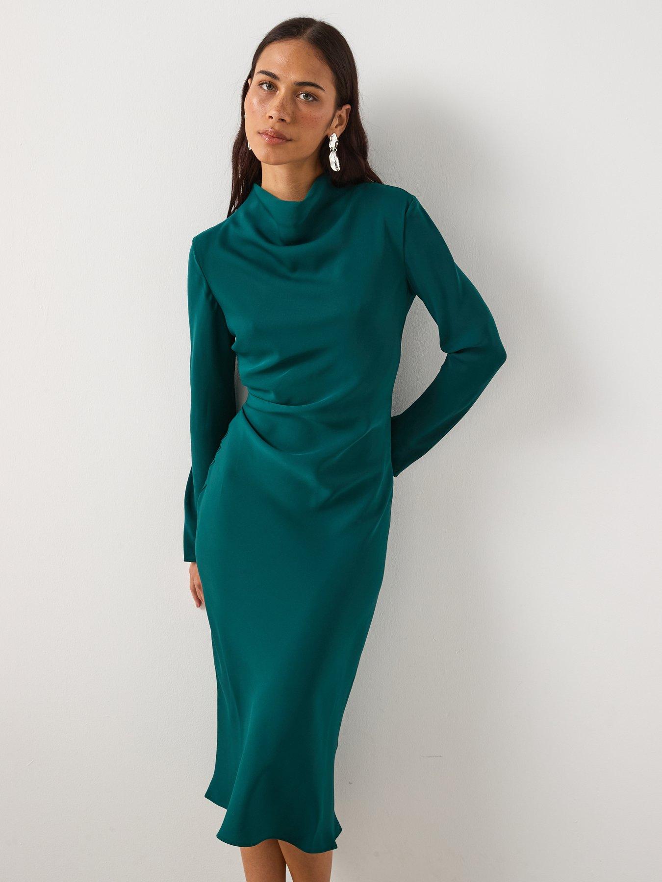  image of mango-satin-midi-dress