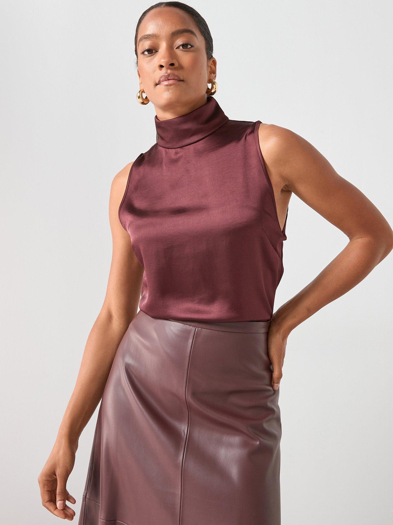 Mango Bardot Metal Corsage Blouse