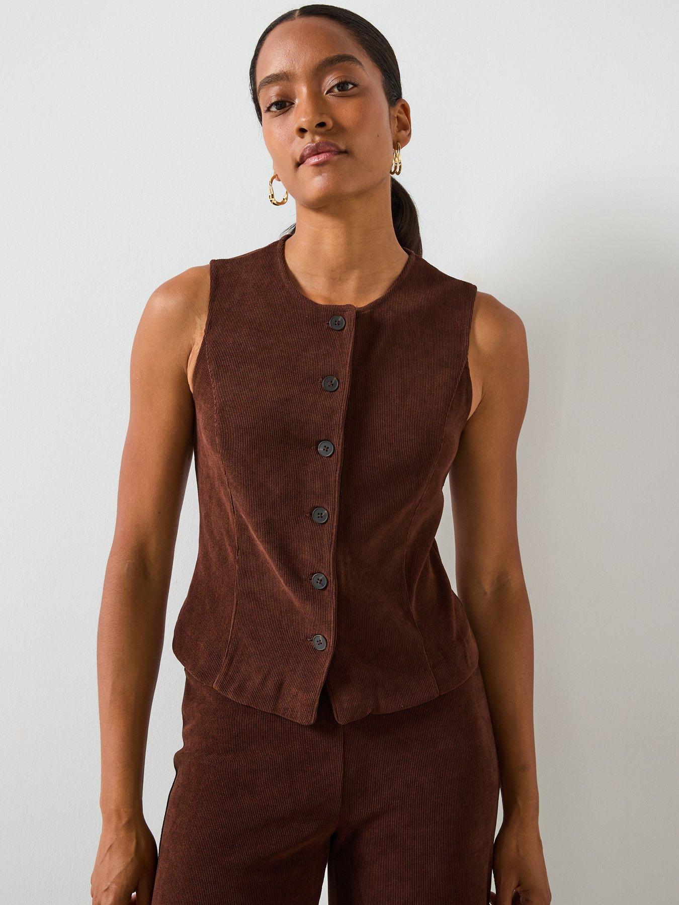 Mango Corduroy Suit Waistcoat