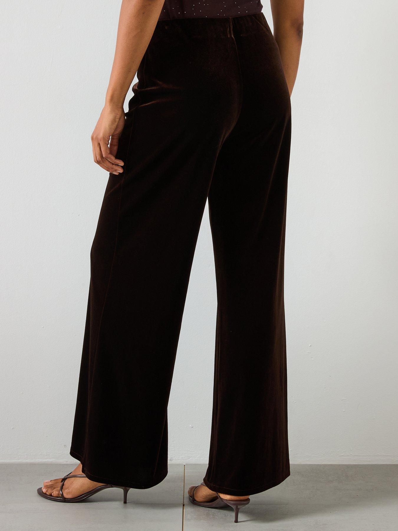 stillFront image of mango-velvet-wide-leg-trousers