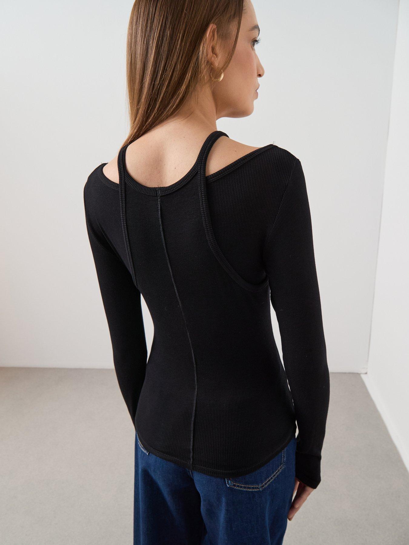  image of mango-ribbed-combined-t-shirt