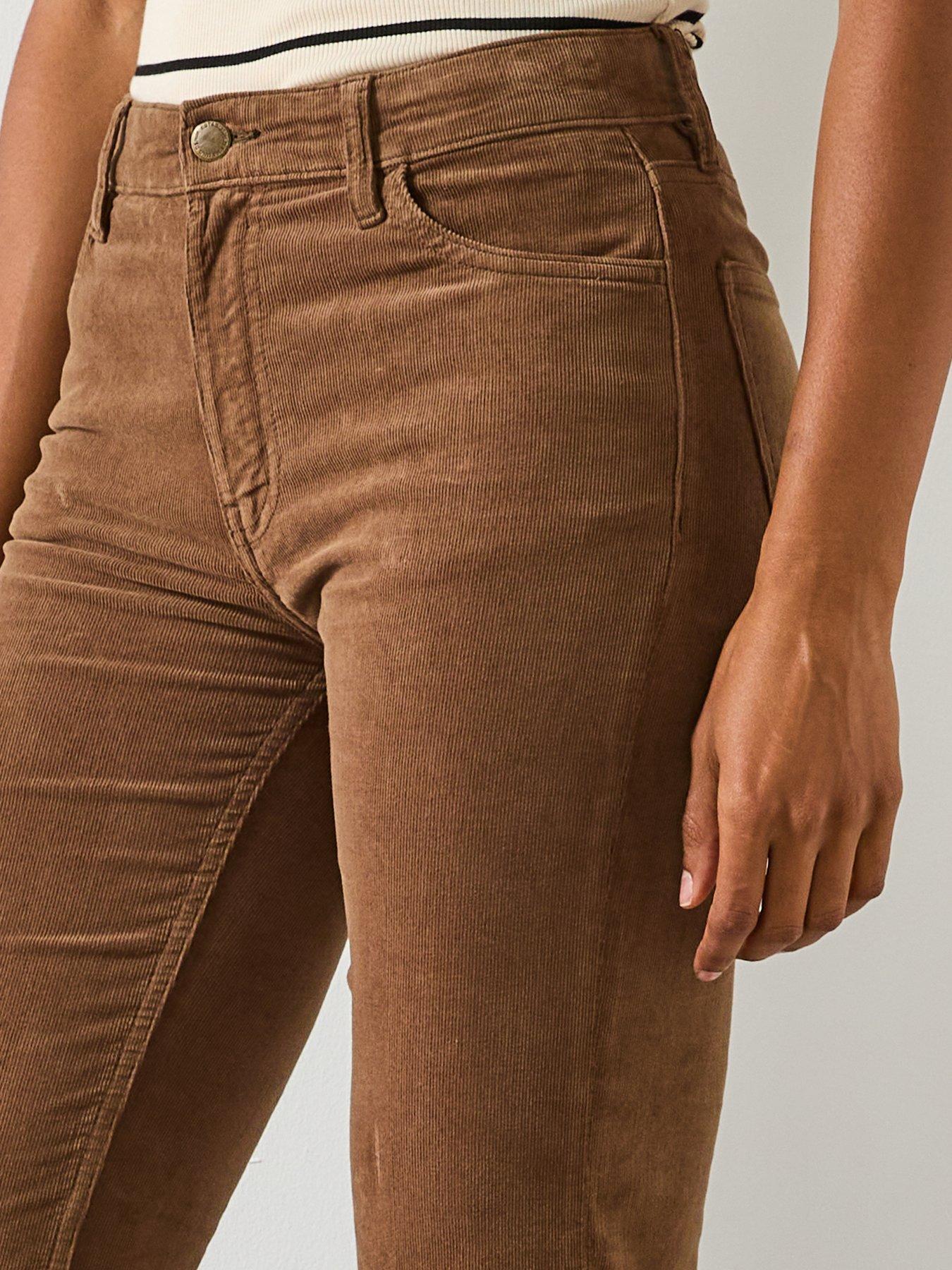  image of mango-corduroy-flared-jeans-brown