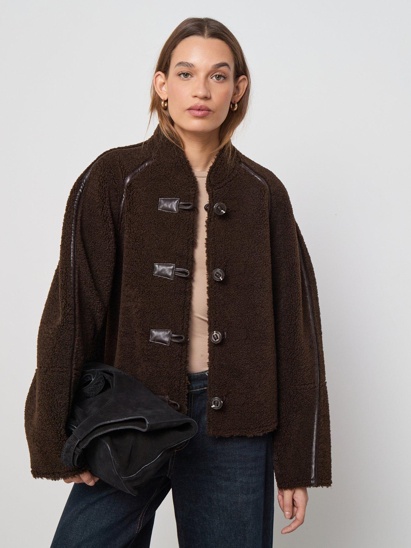 Mango Shearling-Effect Reversible Jacket - Black