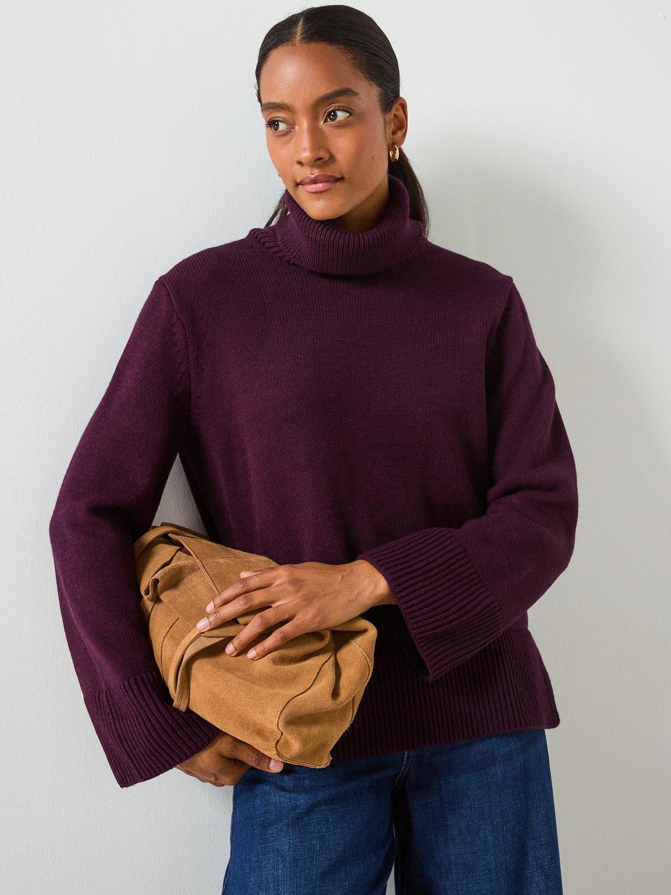  image of mango-high-neck-knitted-jumper