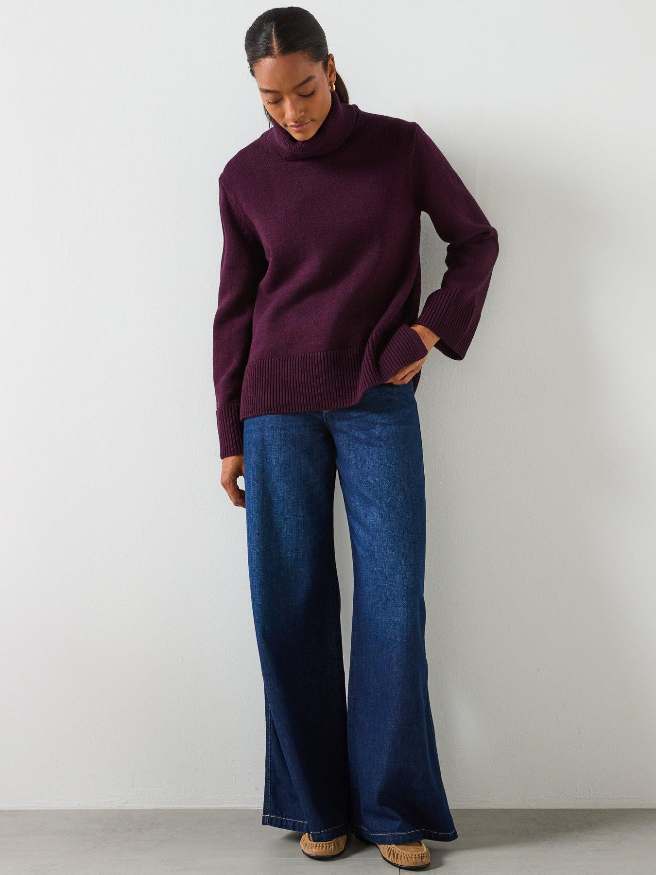  image of mango-high-neck-knitted-jumper