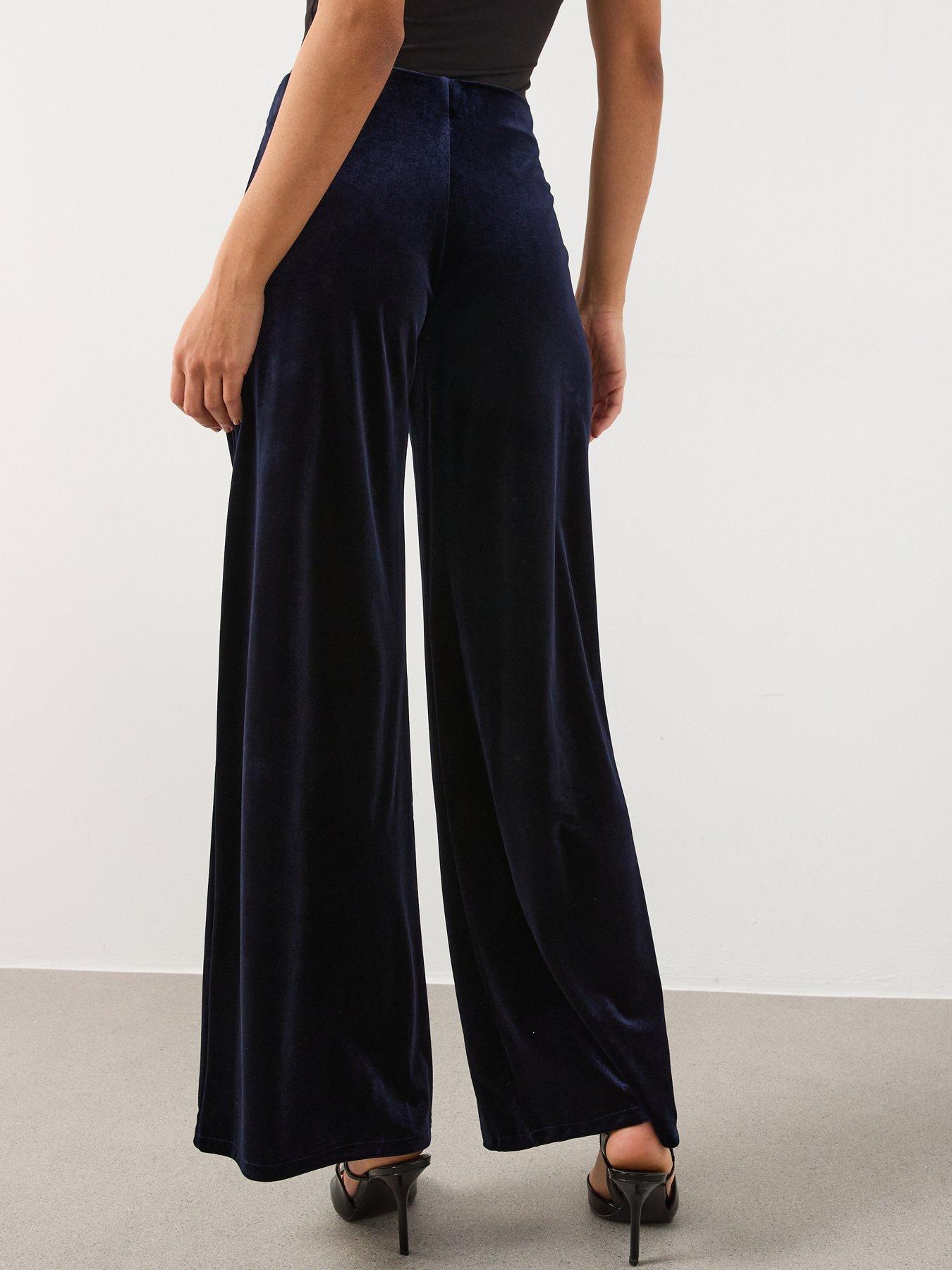 stillFront image of mango-velvet-wide-leg-trousers