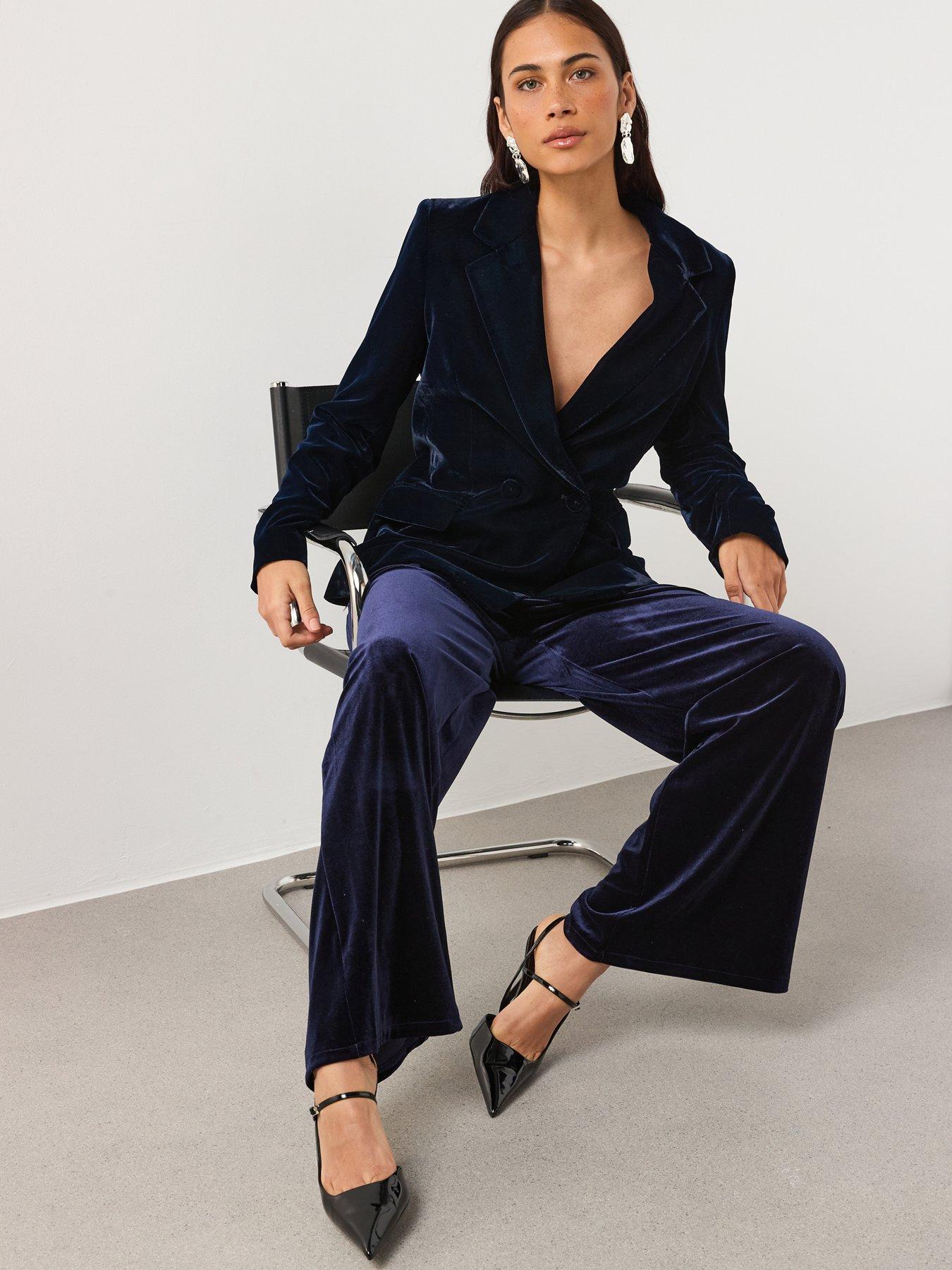  image of mango-velvet-wide-leg-trousers
