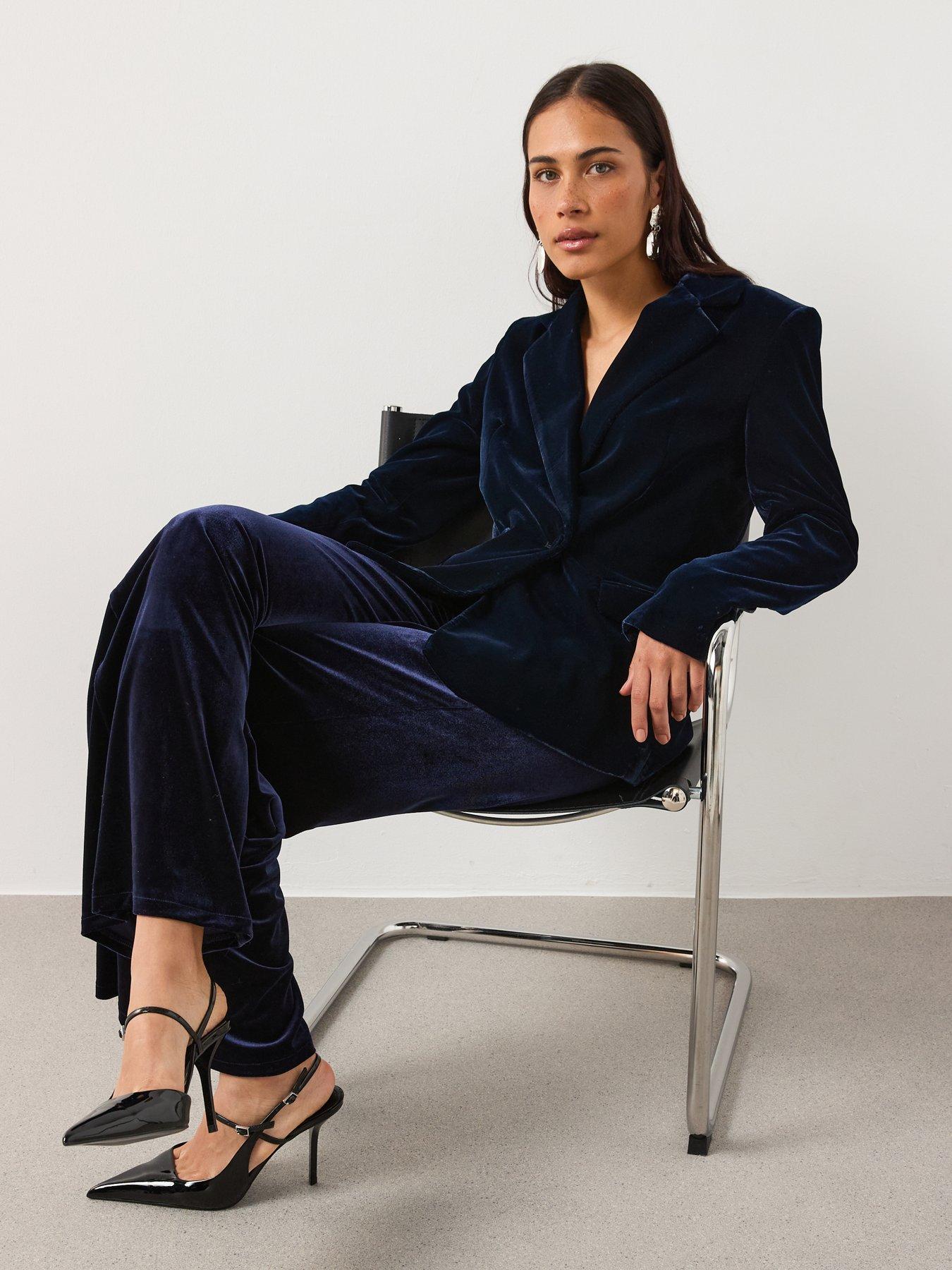  image of mango-velvet-wide-leg-trousers
