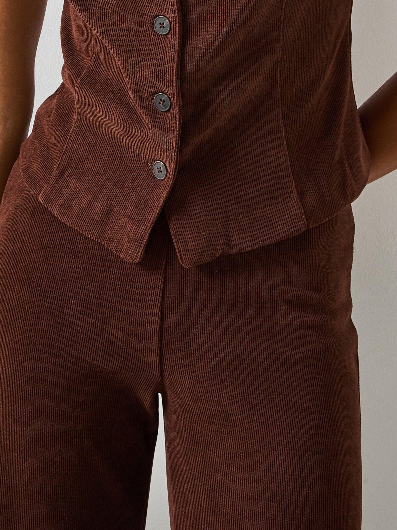  image of mango-corduroy-trousers-with-elastic-waist