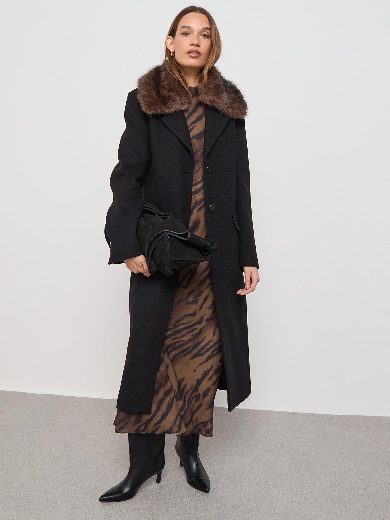  image of mango-wool-coat-with-fur-collar