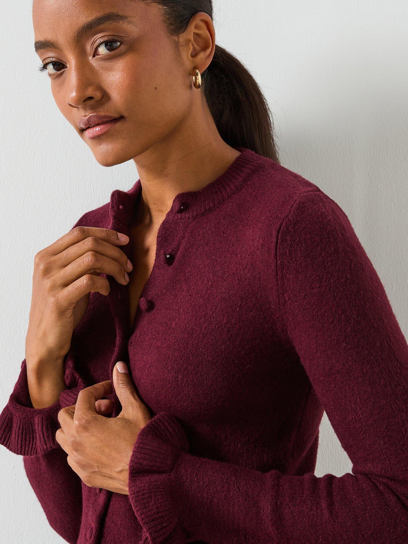  image of mango-ruffle-knit-cardigan