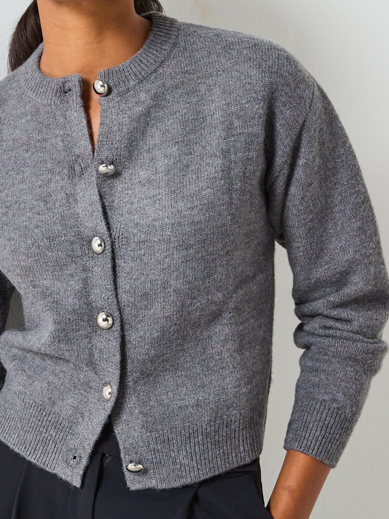  image of mango-chunky-knit-cardigan-with-buttons