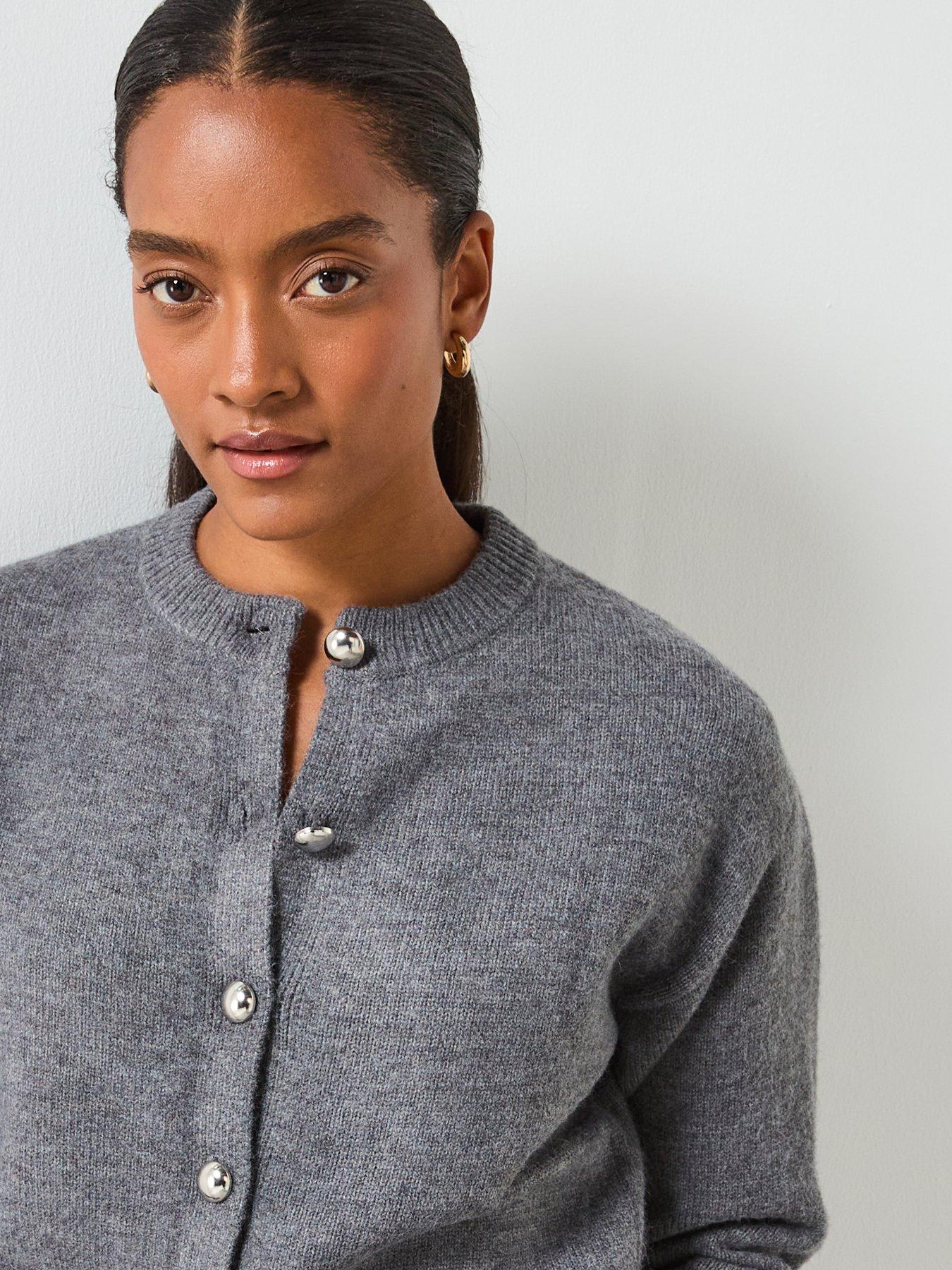  image of mango-chunky-knit-cardigan-with-buttons