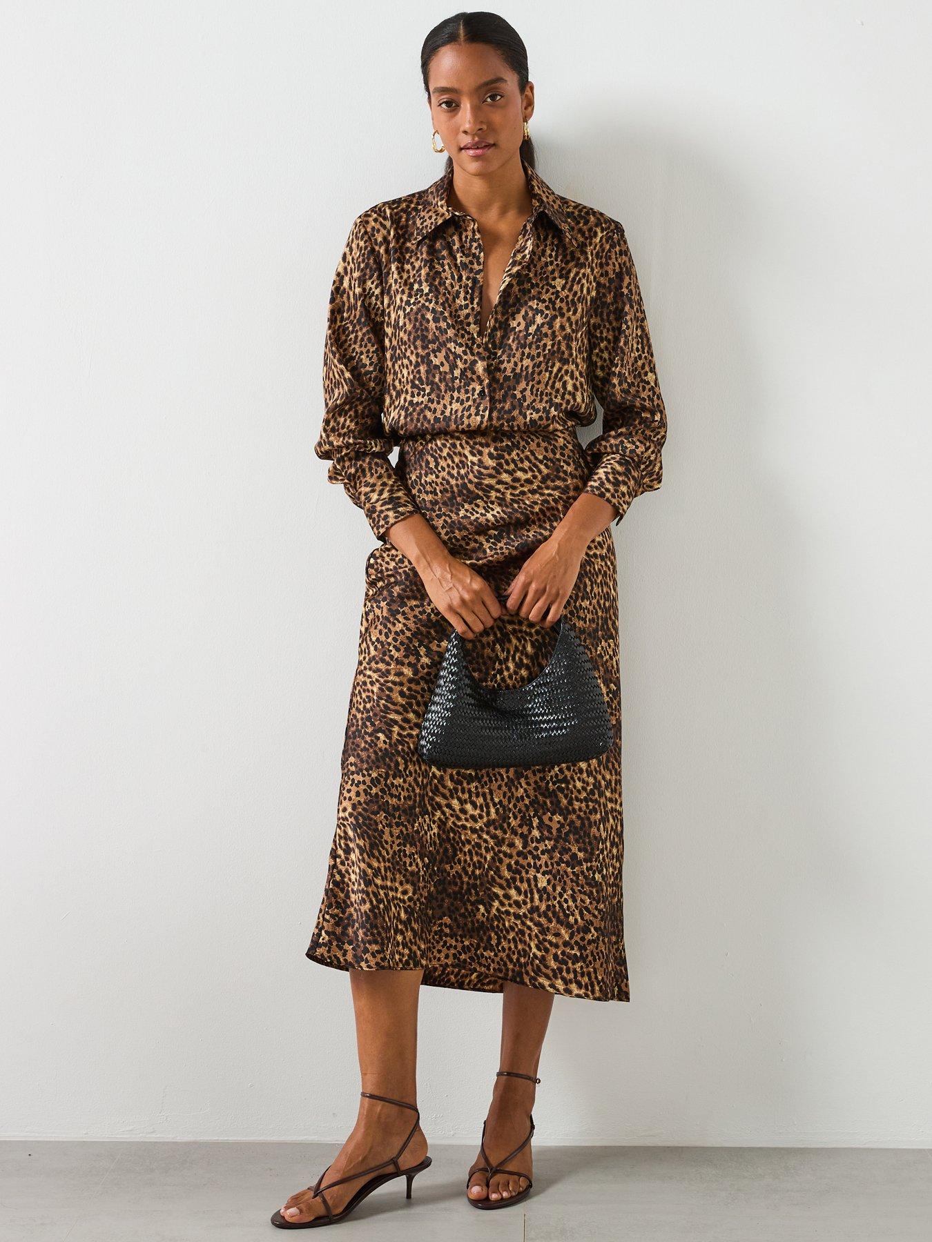  image of mango-satin-leopard-shirt