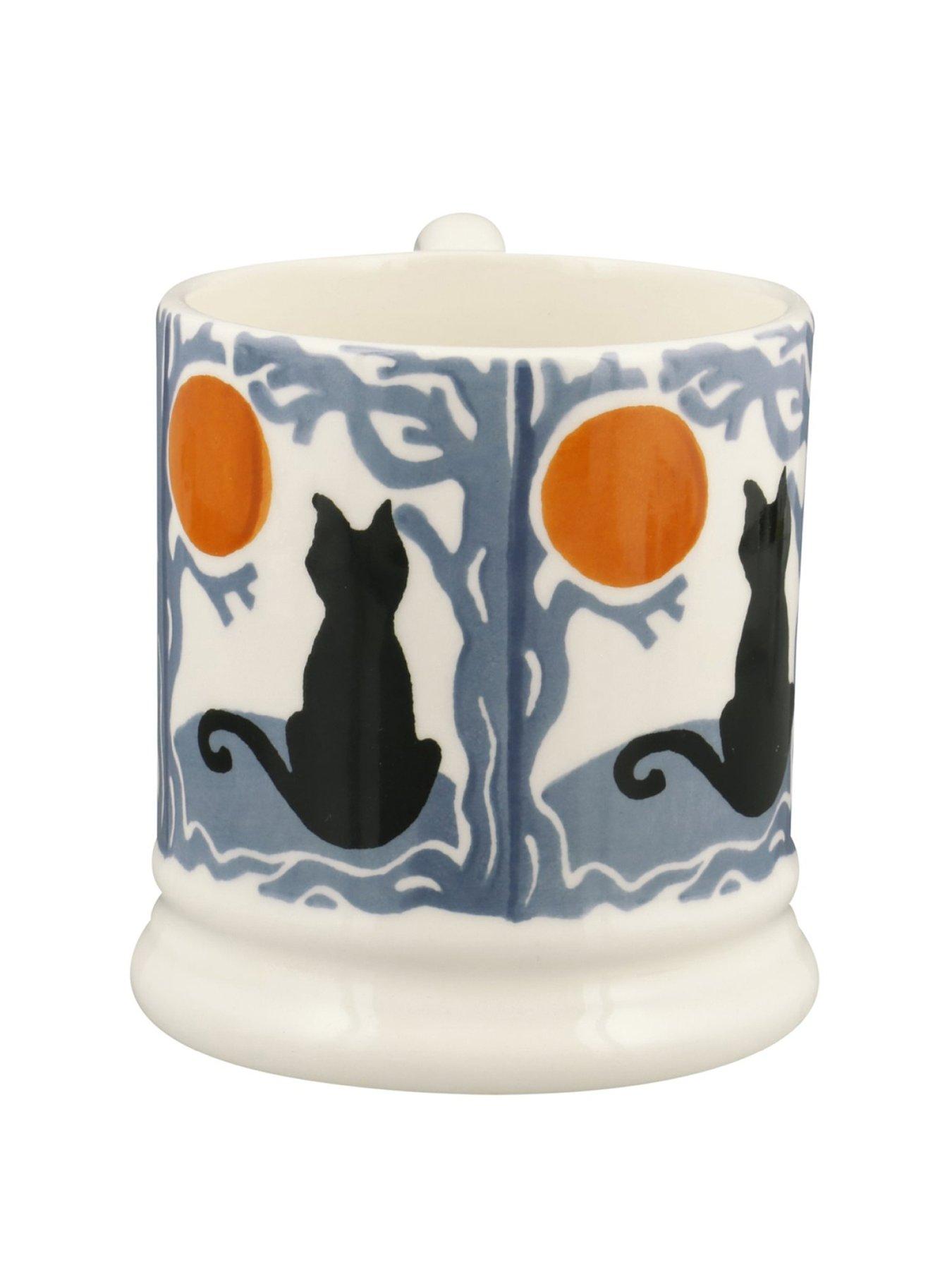 Image 2 of 4 of Emma Bridgewater Haloween Cat Single 1/2 Pint Mug