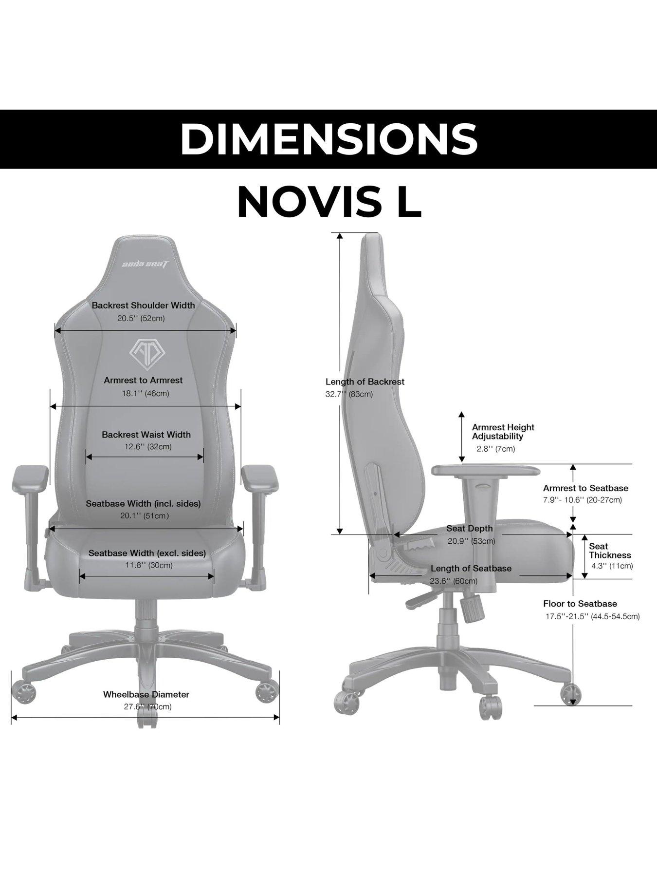 Image 2 of 6 of Andaseat Anda seaT Novis Max Grey Fabric Large