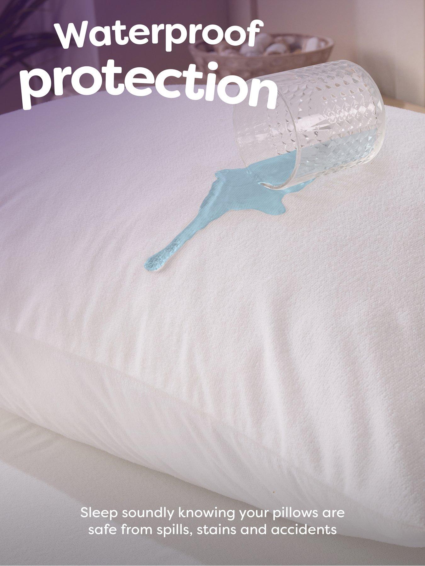 Image 3 of 8 of Slumberdown Waterproof Protect Pillow Protector 2 Pack