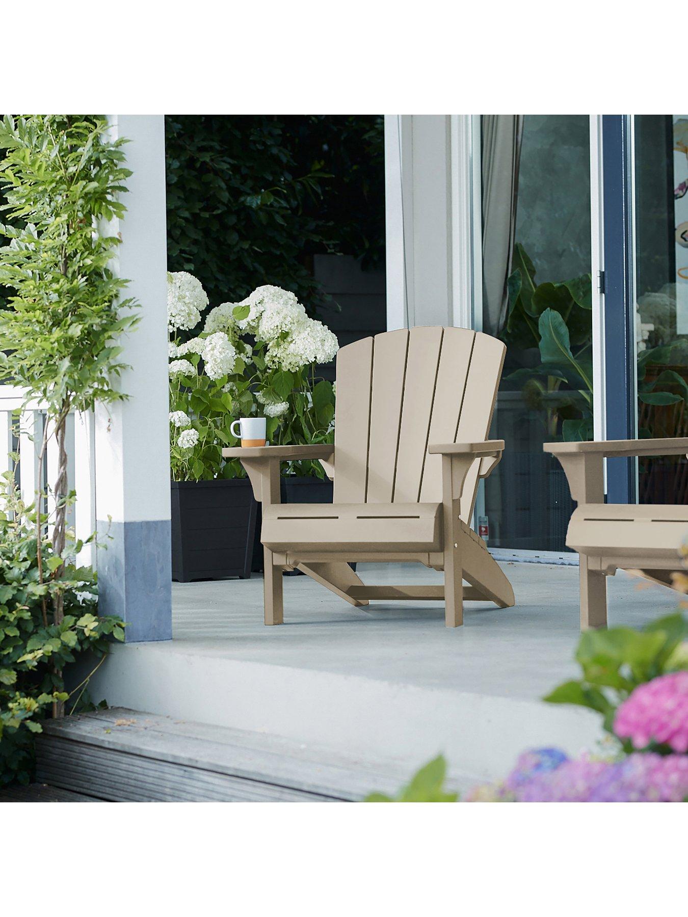 Image 1 of 7 of Keter Troy Adirondack Silver Sage Chair