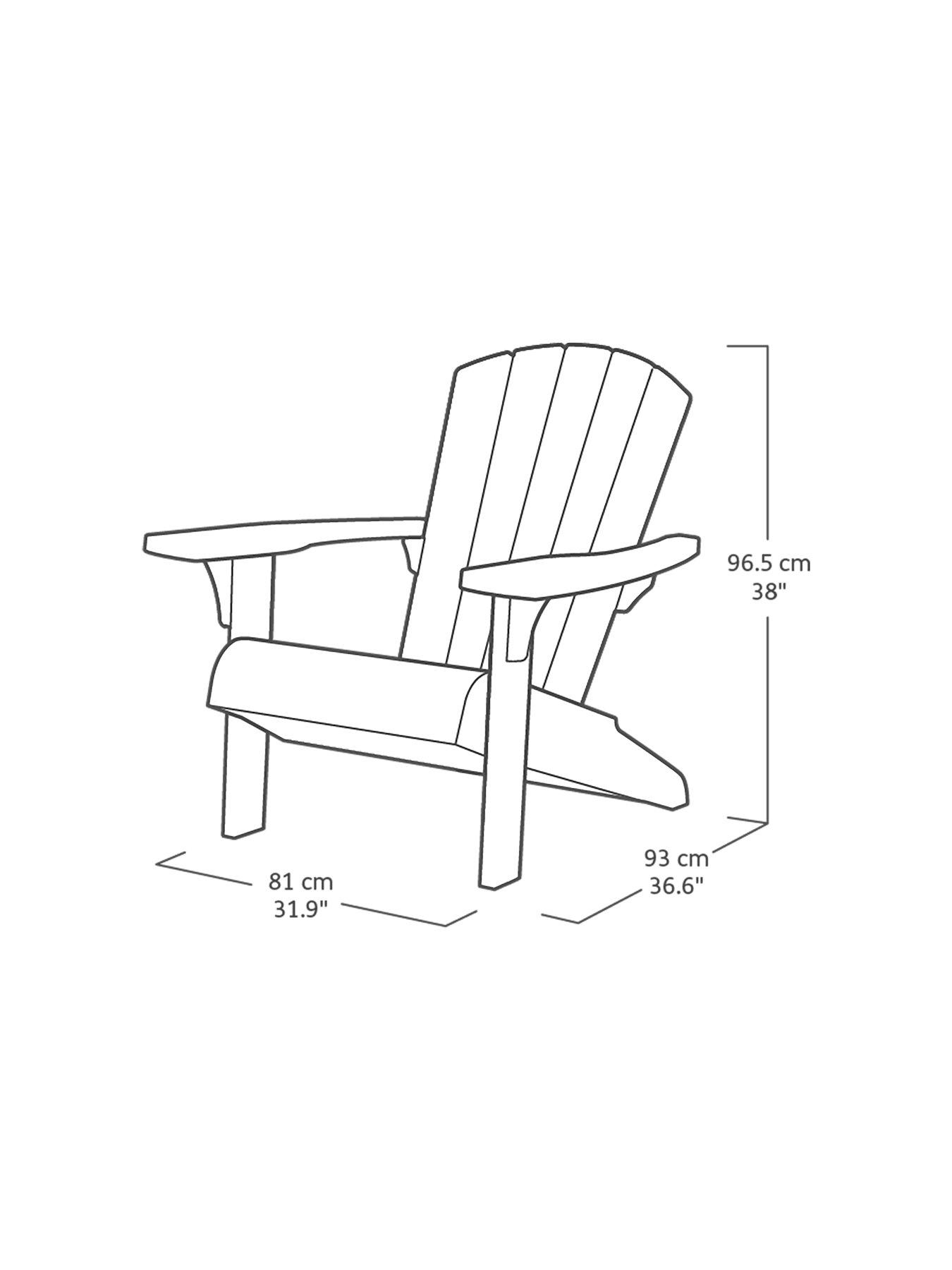 Image 7 of 7 of Keter Troy Adirondack Silver Sage Chair