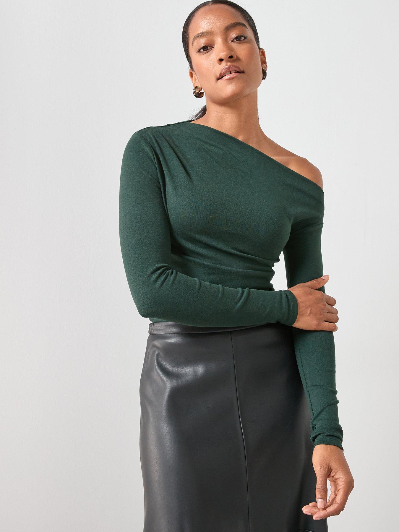 Mango Long Sleeve T-shirt With Asymmetric Neckline
