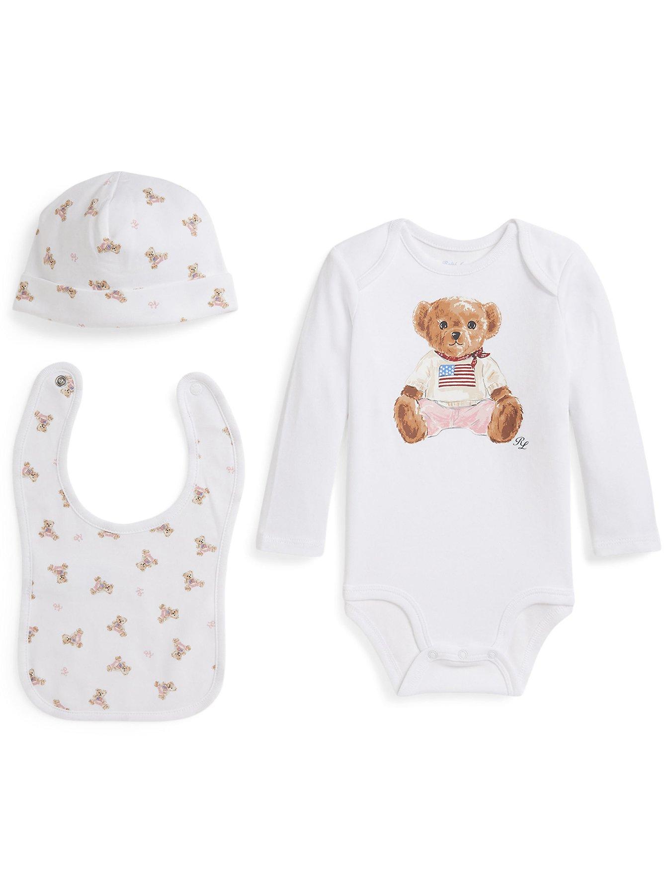 Polo Ralph Lauren Baby Girls Bear Gift Box Set - White | Littlewoods