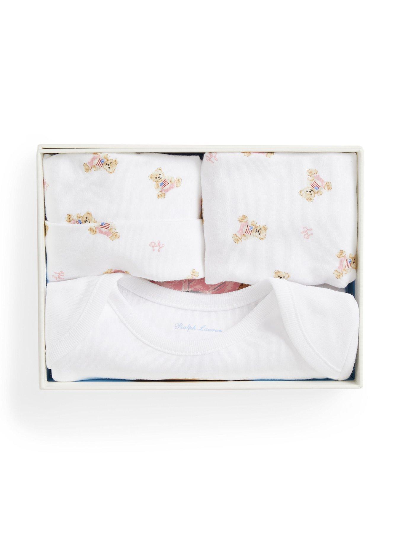 Polo Ralph Lauren Baby Girls Bear Gift Box Set - White | Littlewoods
