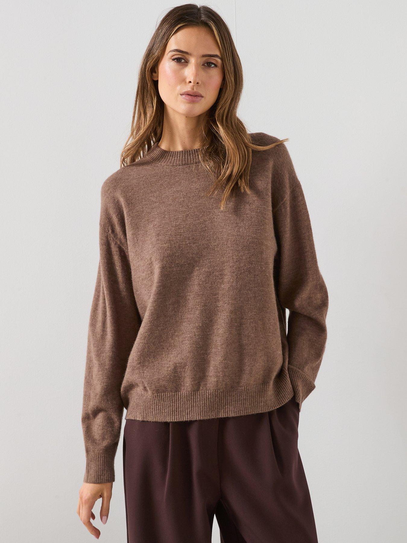 Mango Oversized Jersey With Ribbed Trim - Grey