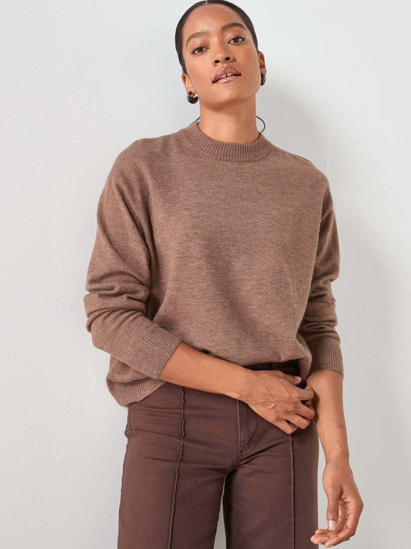 Mango Oversized Jersey With Ribbed Trim - Grey