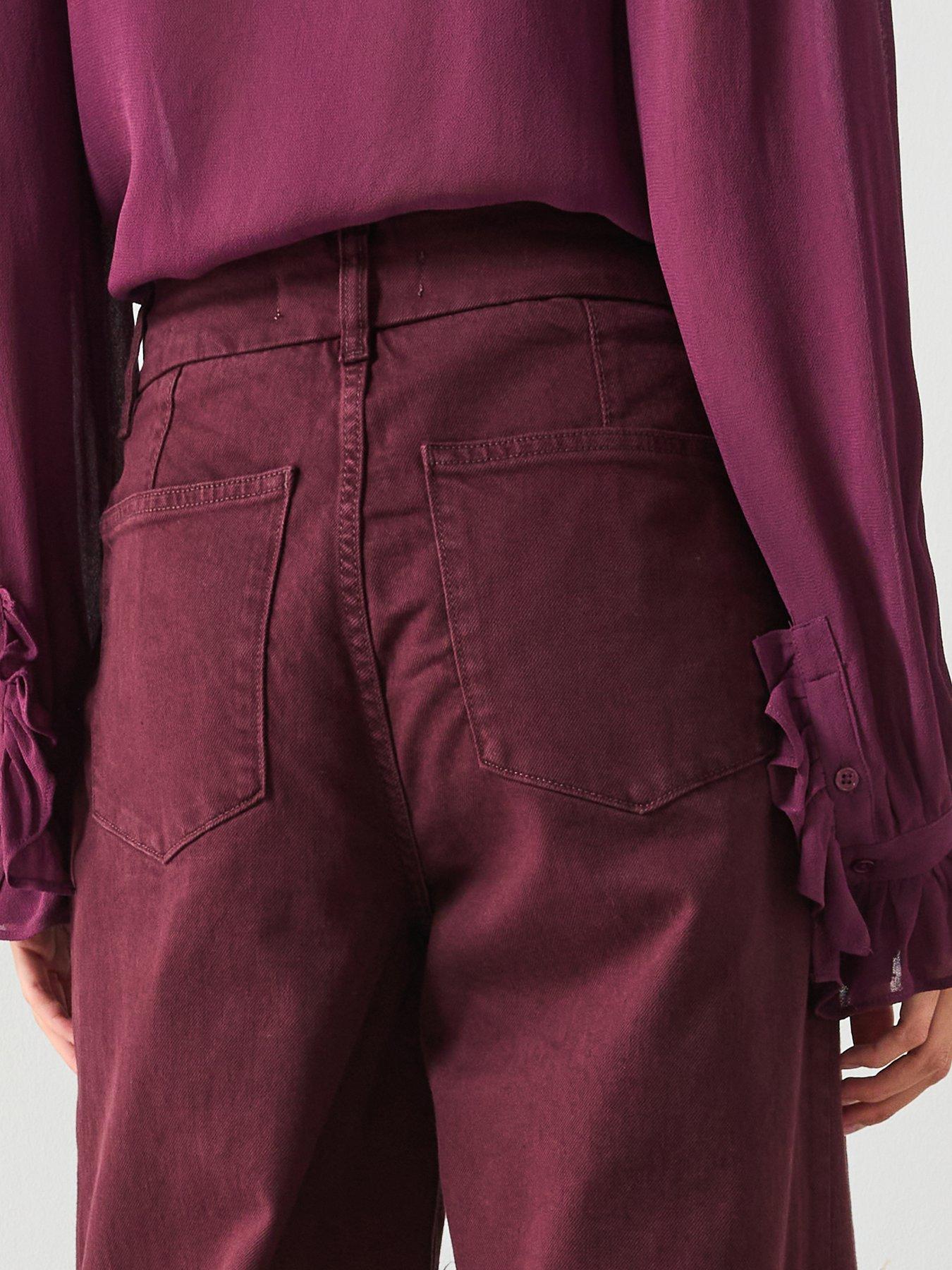 Image 4 of 5 of Mango Paloma High Waisted Wide Leg Jeans With Stitching