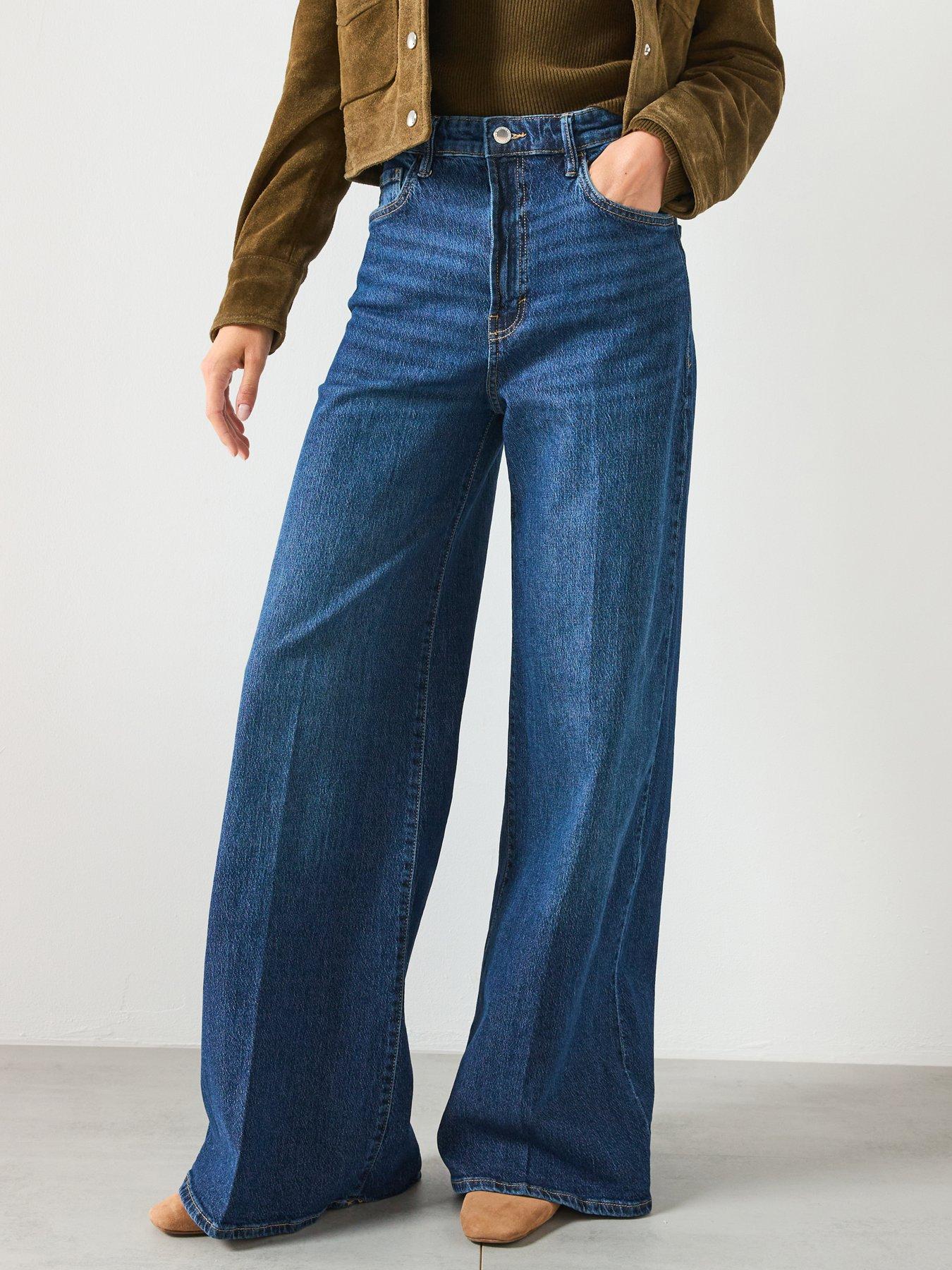 undefined Elise High Waisted Wide Leg Jeans