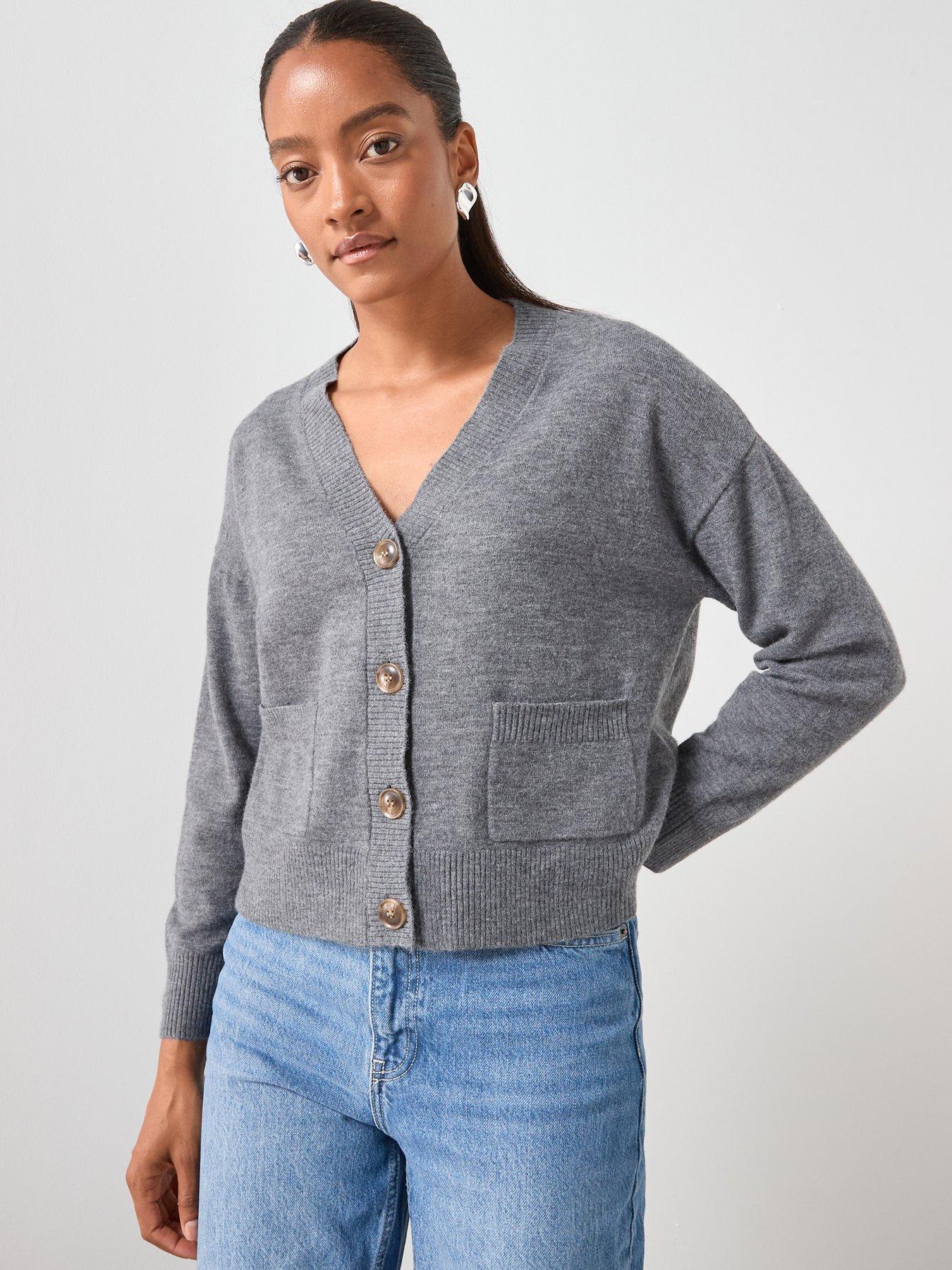 Mango V-neck Cardigan With Pockets