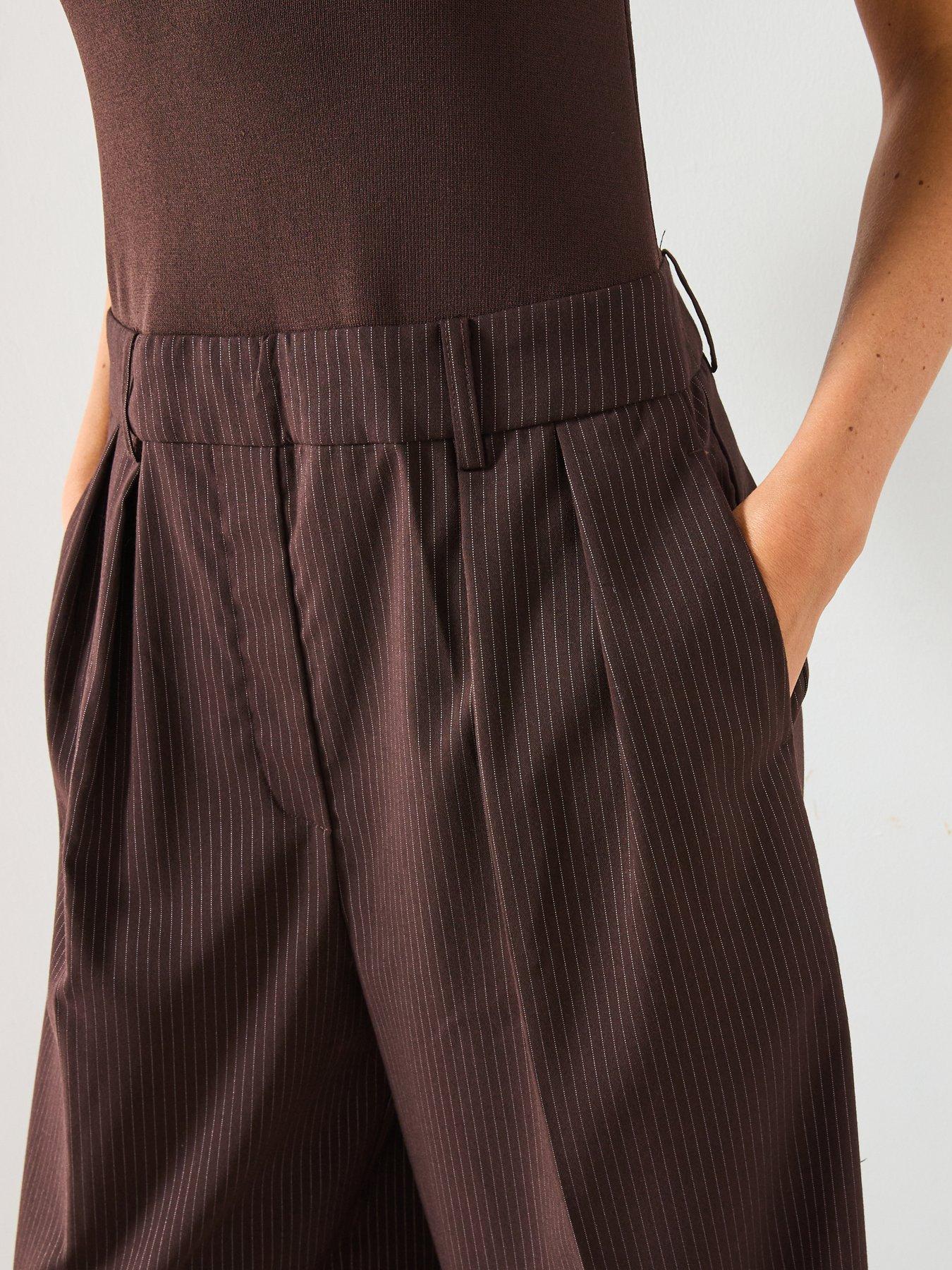 Image 4 of 5 of Mango Pinstripe Jumpsuit Combination
