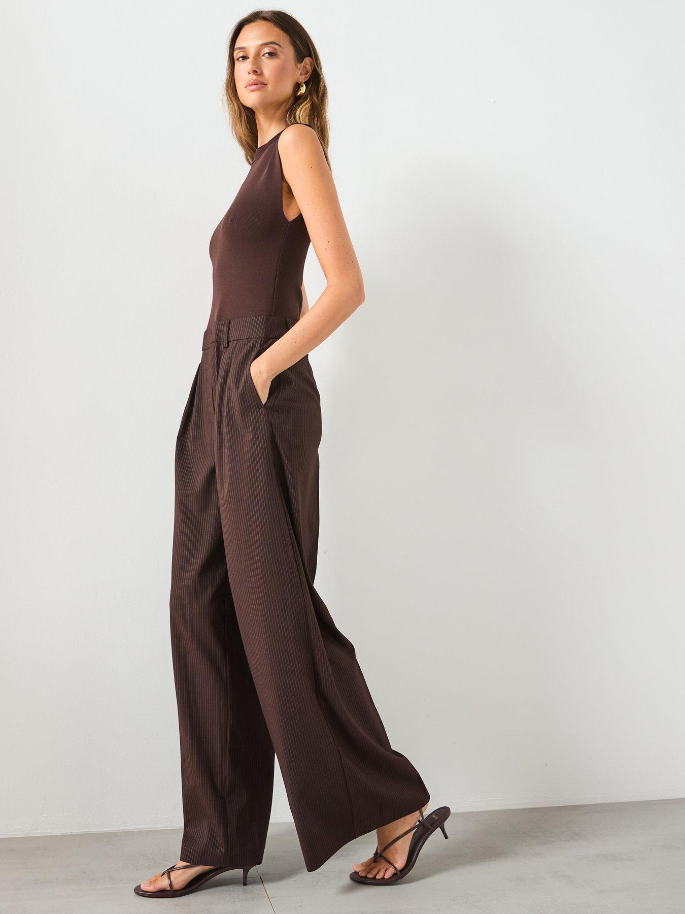 Image 5 of 5 of Mango Pinstripe Jumpsuit Combination