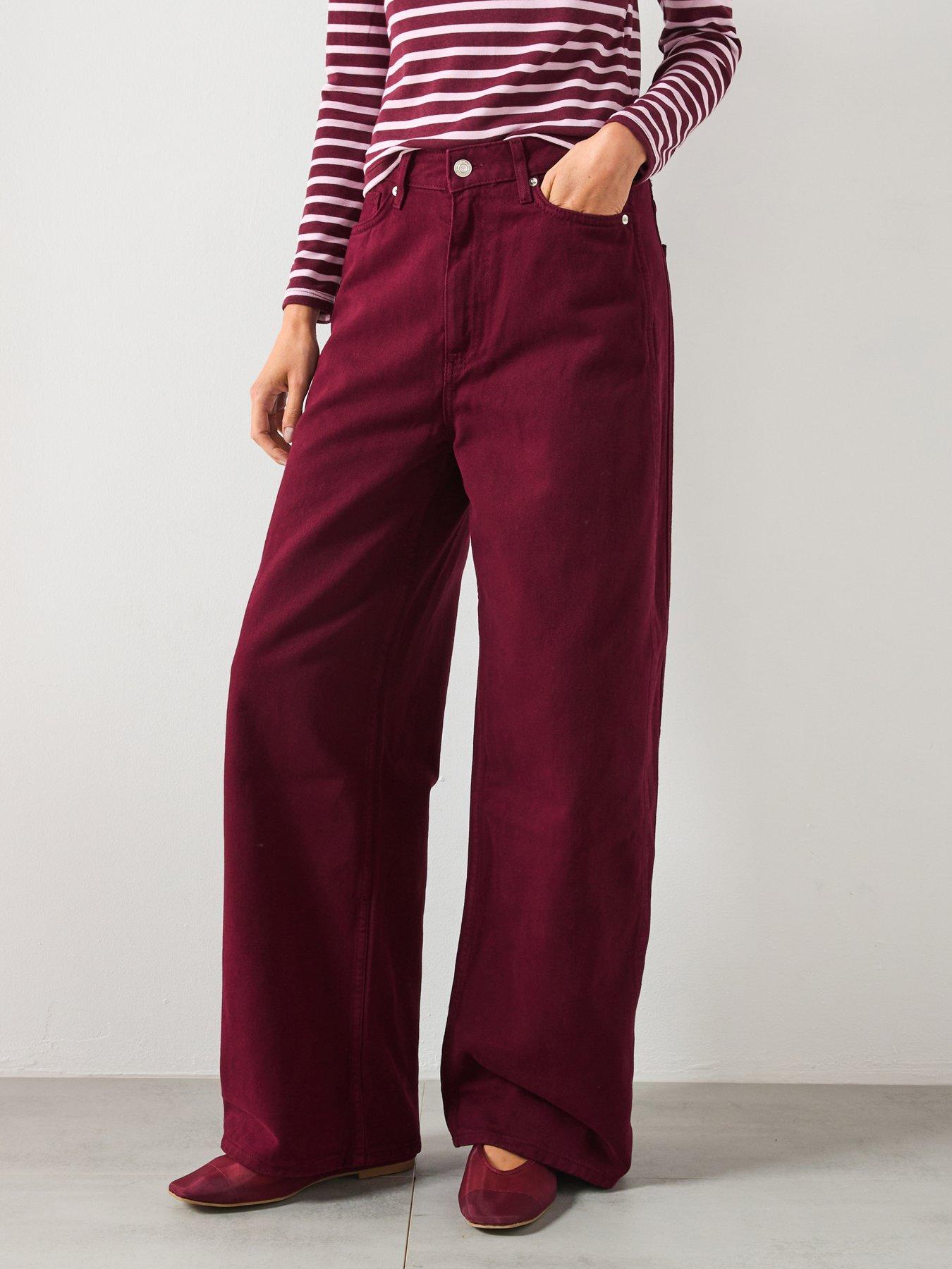 undefined Camilla High Rise Balloon Jeans - Red