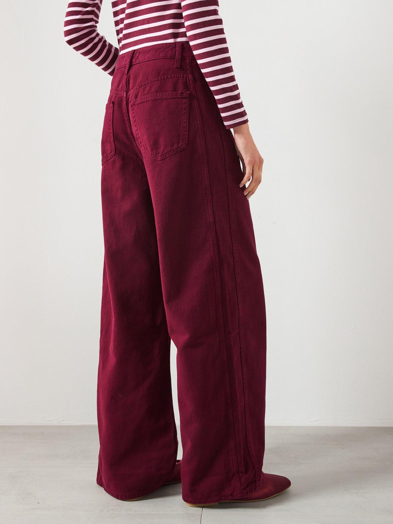 Image 2 of 5 of Mango Camilla High Rise Balloon Jeans - Red