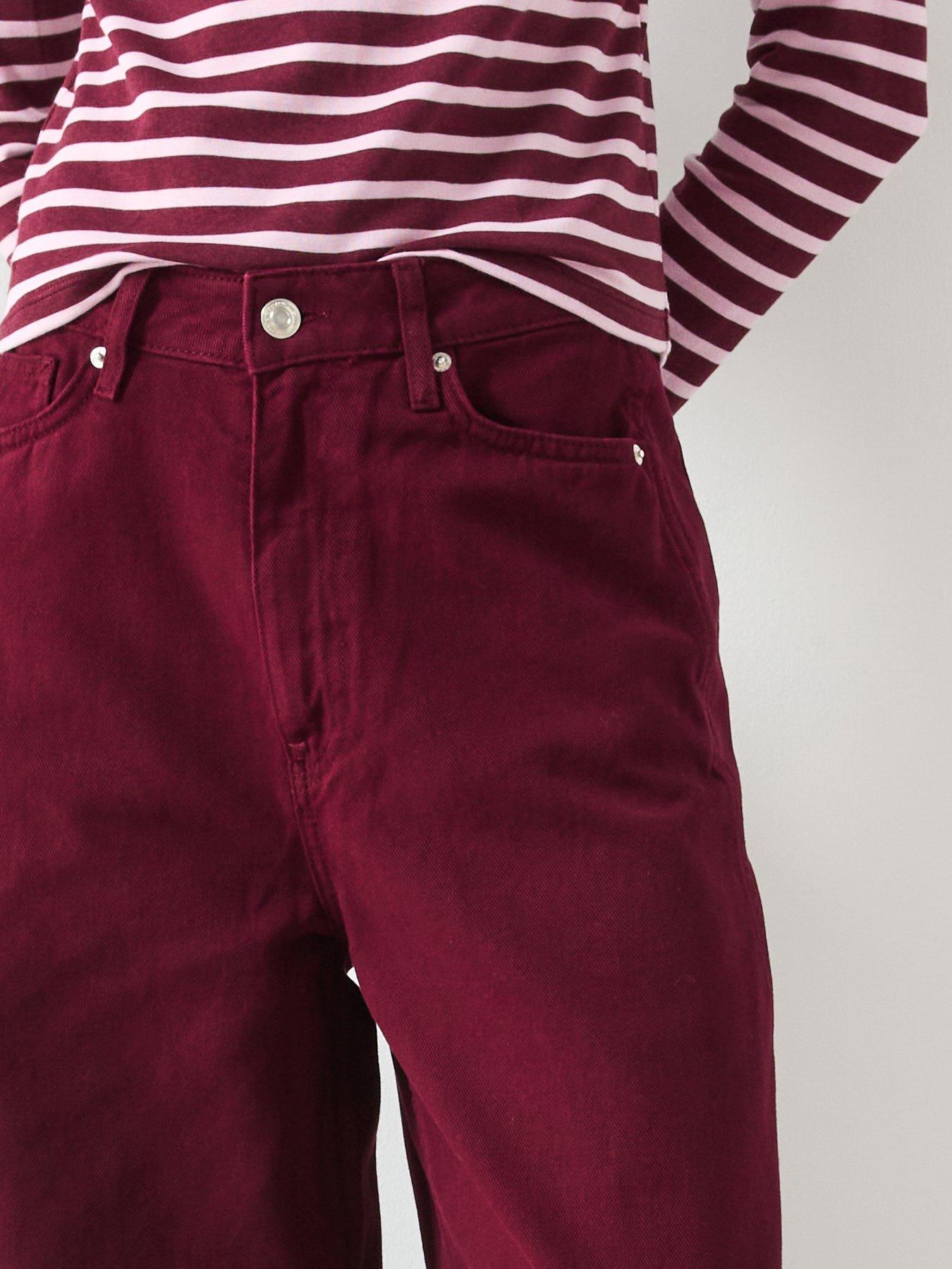 Image 4 of 5 of Mango Camilla High Rise Balloon Jeans - Red