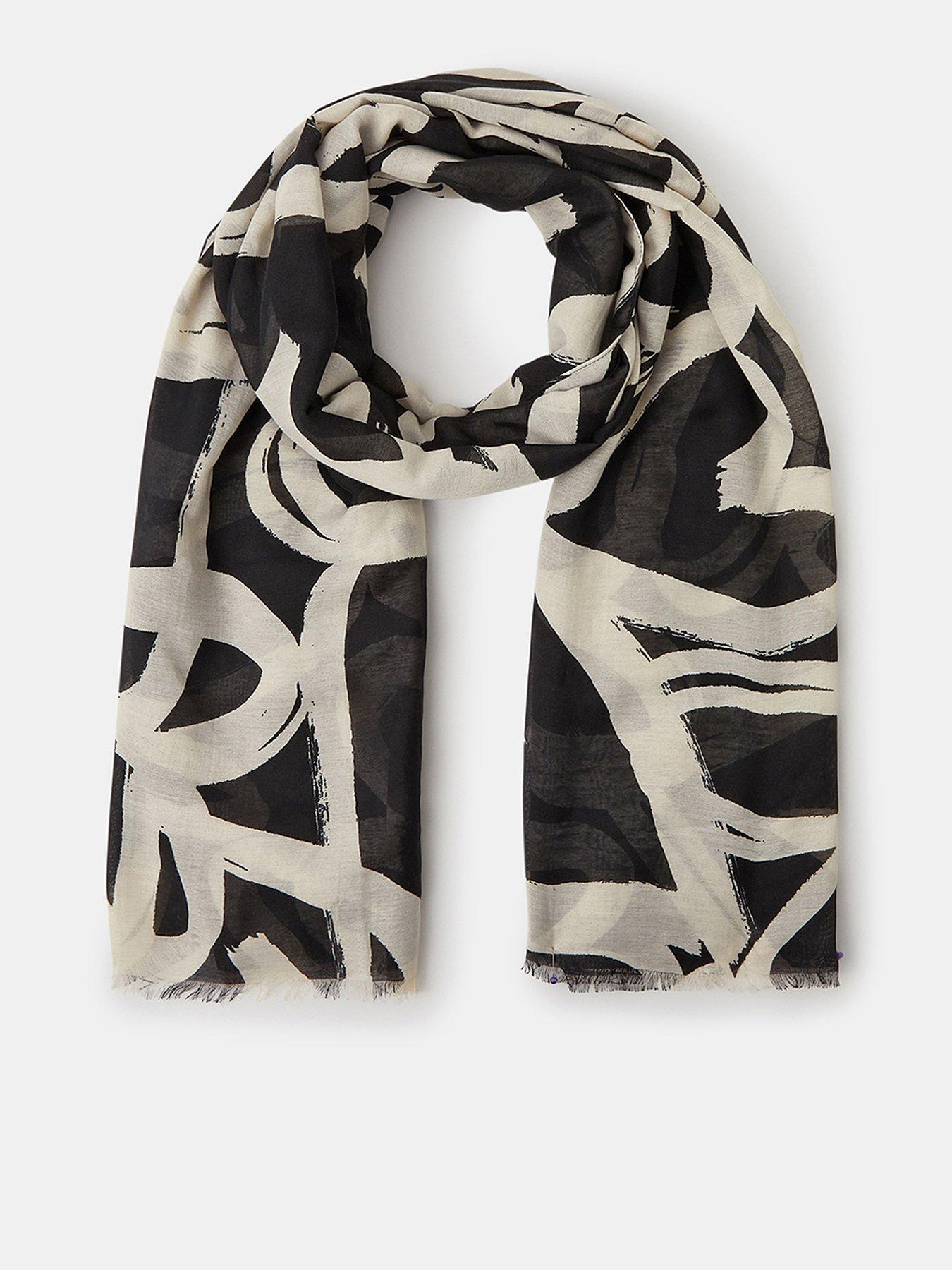 Image 1 of 3 of Accessorize Heart Print Lightweight Scarf