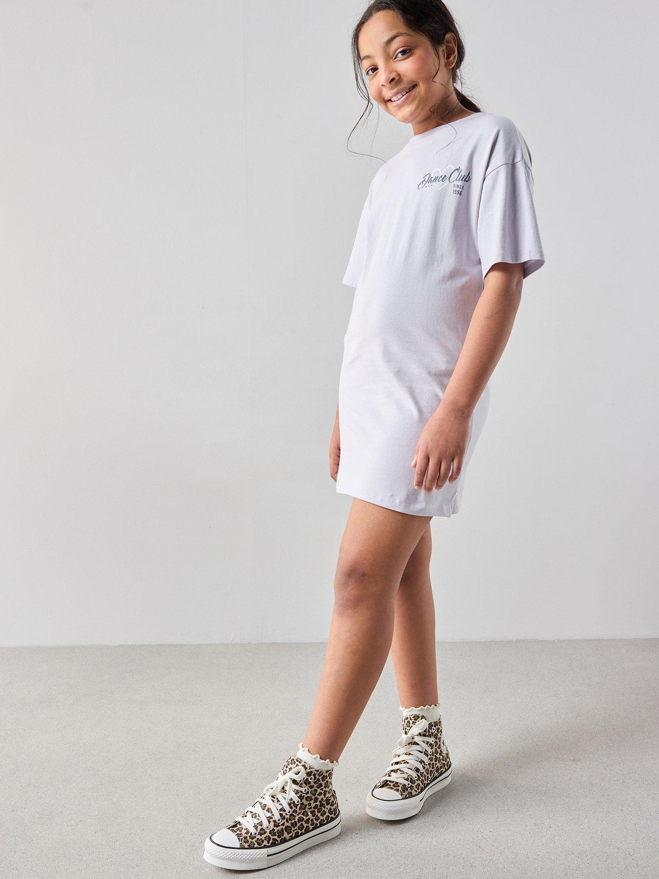 The Very Collection Girls Jersey T-shirt Dress - Purple