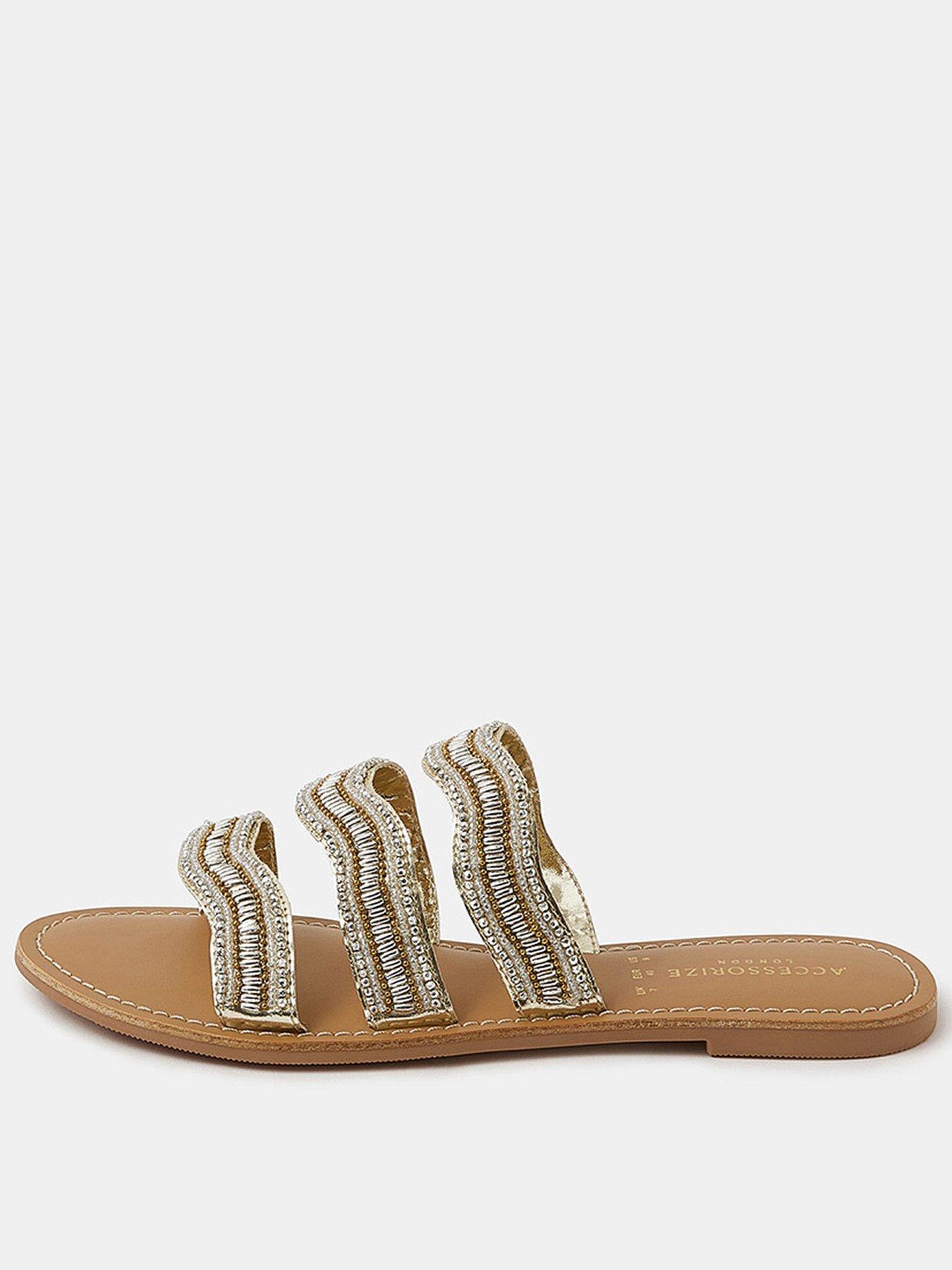 accessorize-beaded-triple-strap-sandals-gold