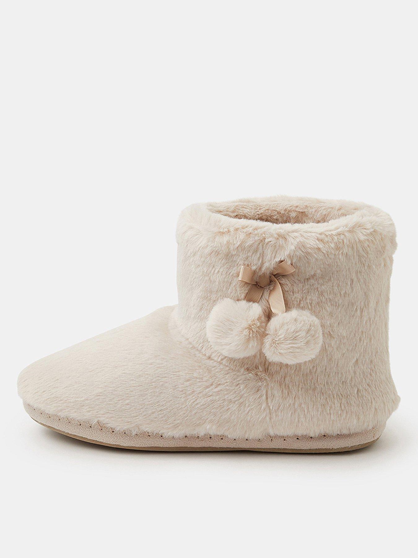undefined Super Soft Pom Pom Slipper Boots